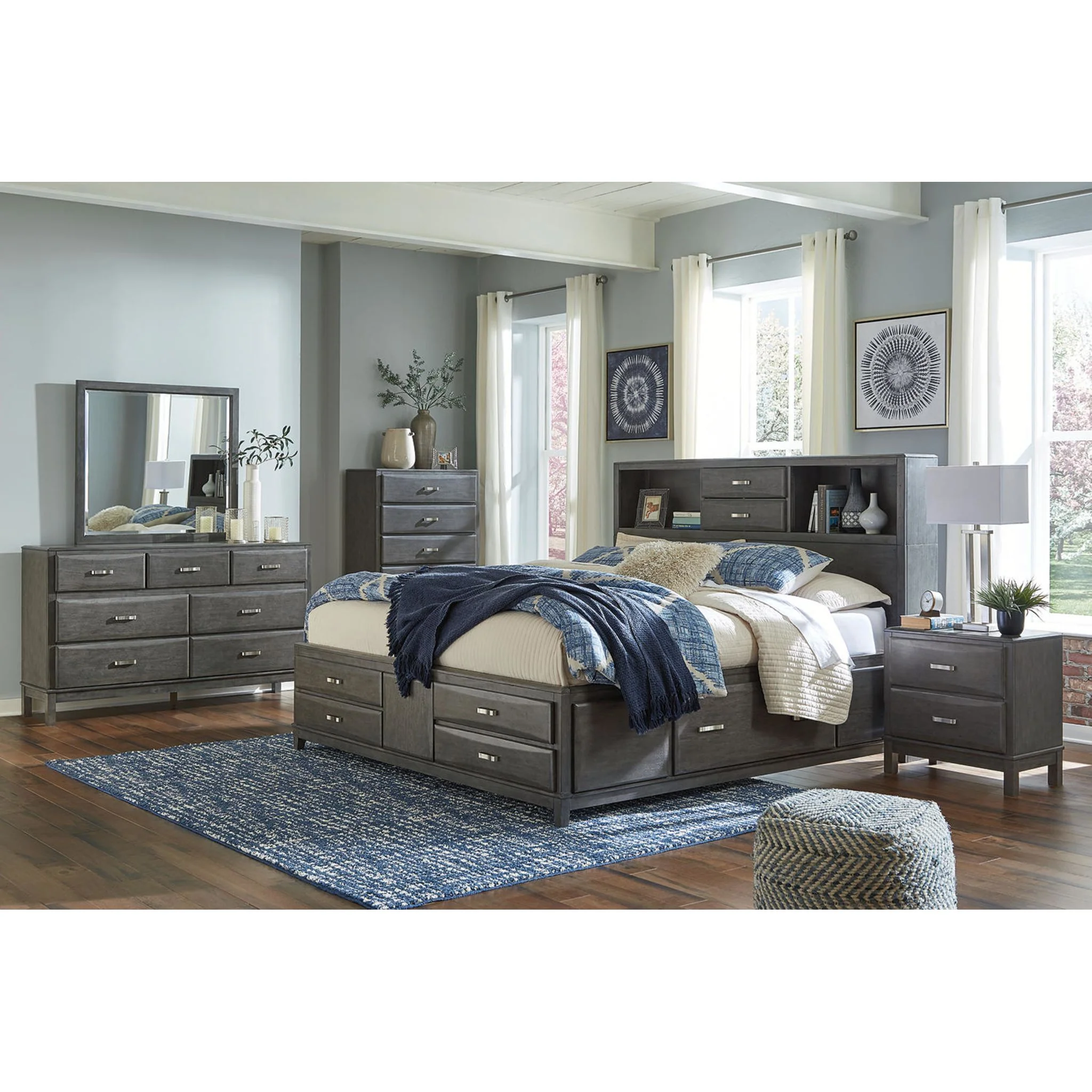 Caitbrook Bookcase Storage Bed - Image 10