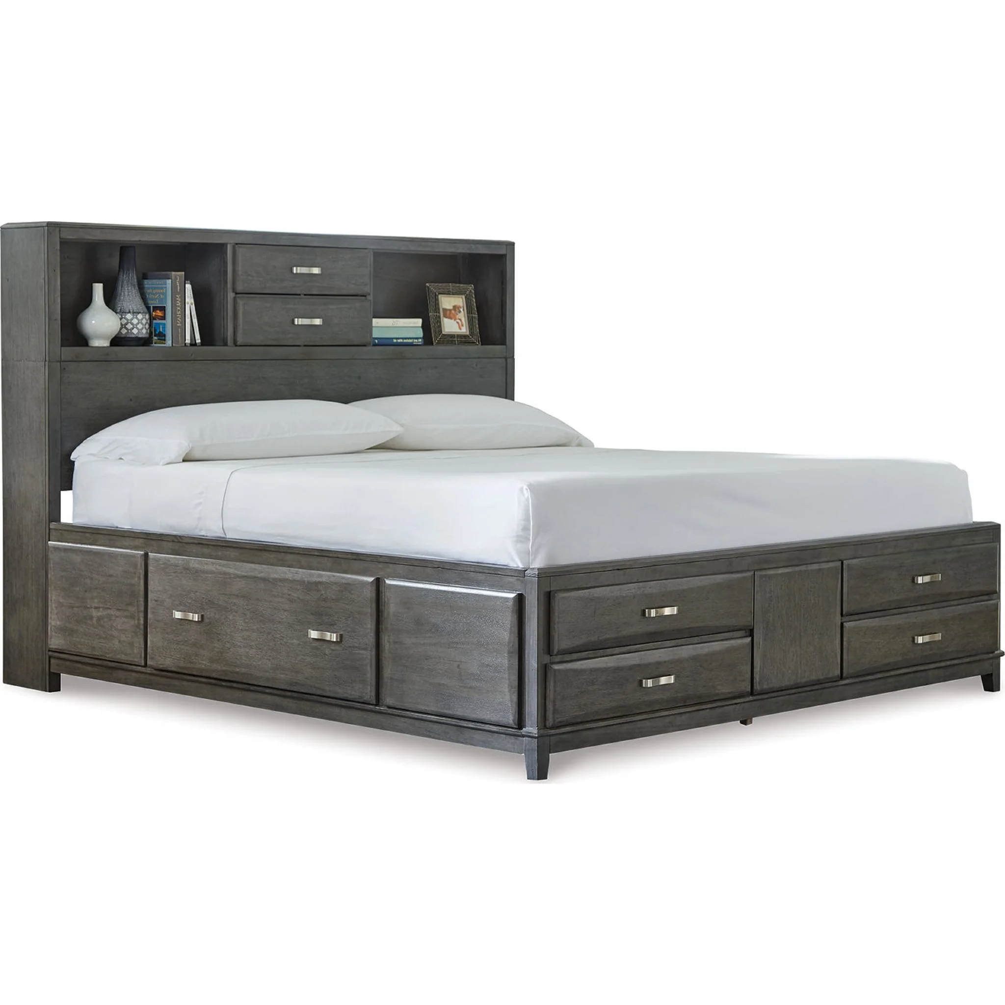 Caitbrook Bookcase Storage Bed - Image 16