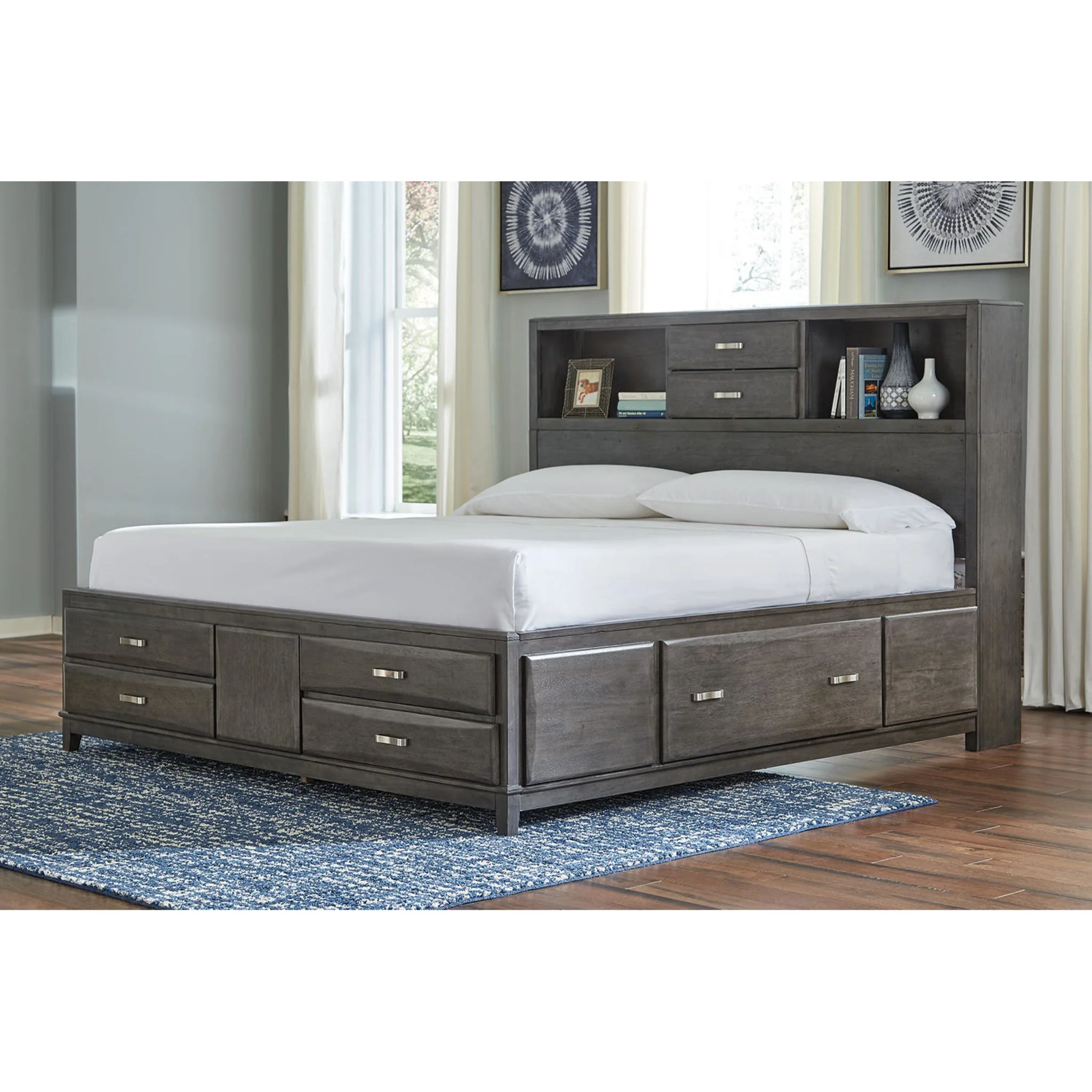 Caitbrook Bookcase Storage Bed - Image 17