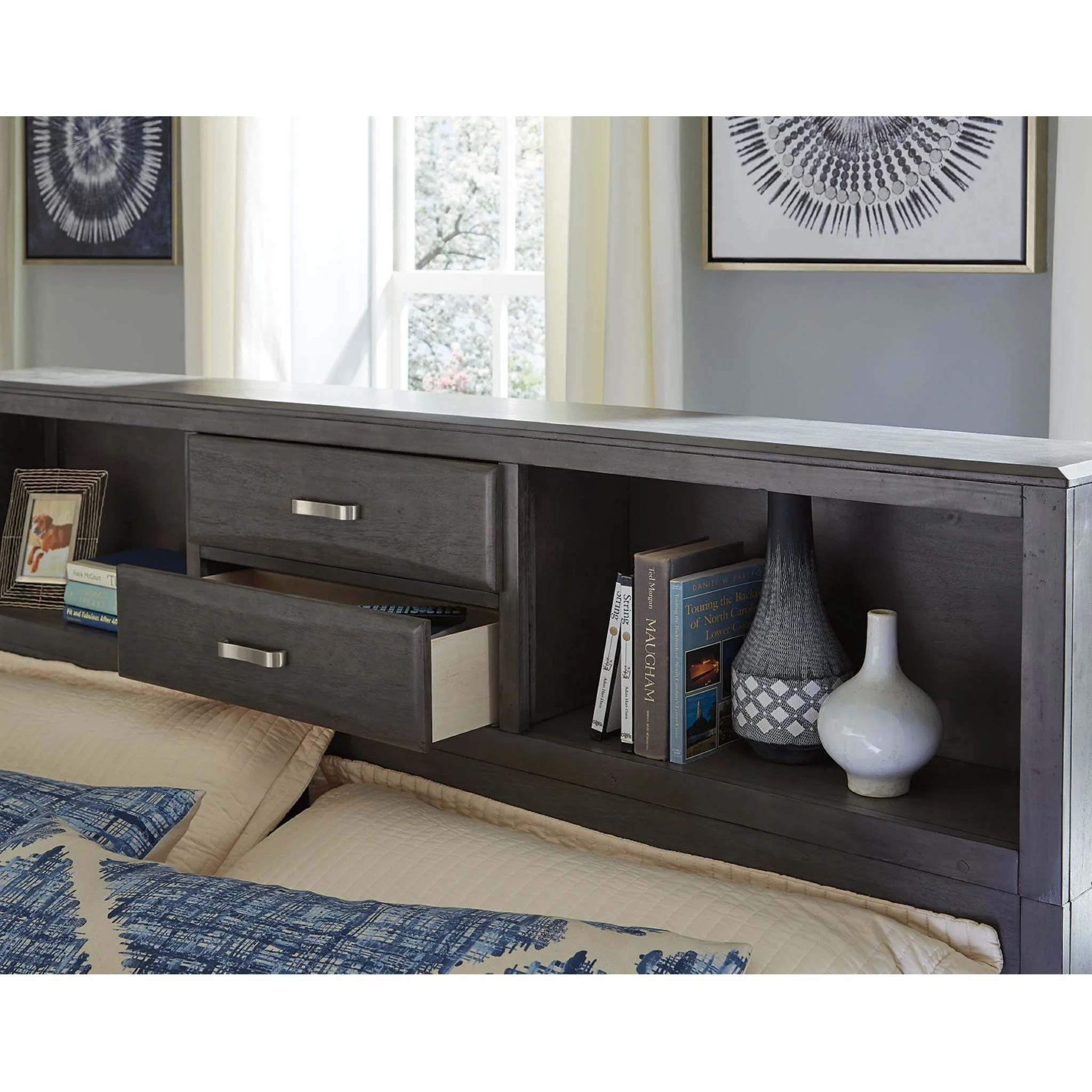 Caitbrook Bookcase Storage Bed - Image 39