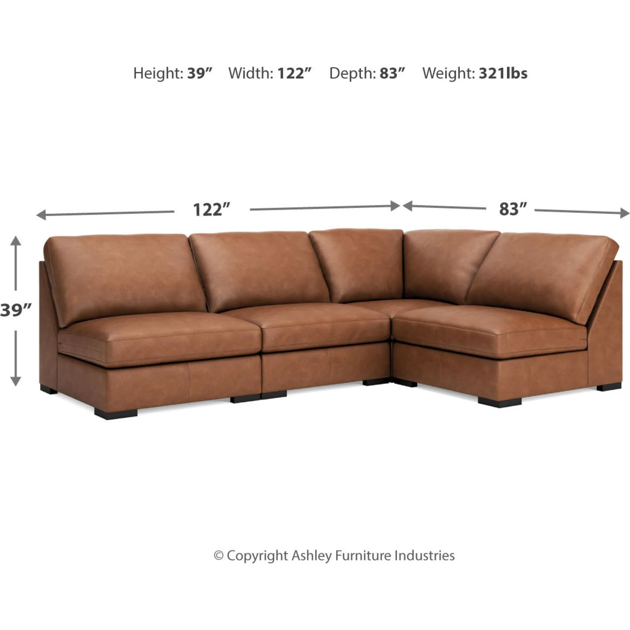 Calden-Exclusive 4 Piece Modular Sectional - Image 10