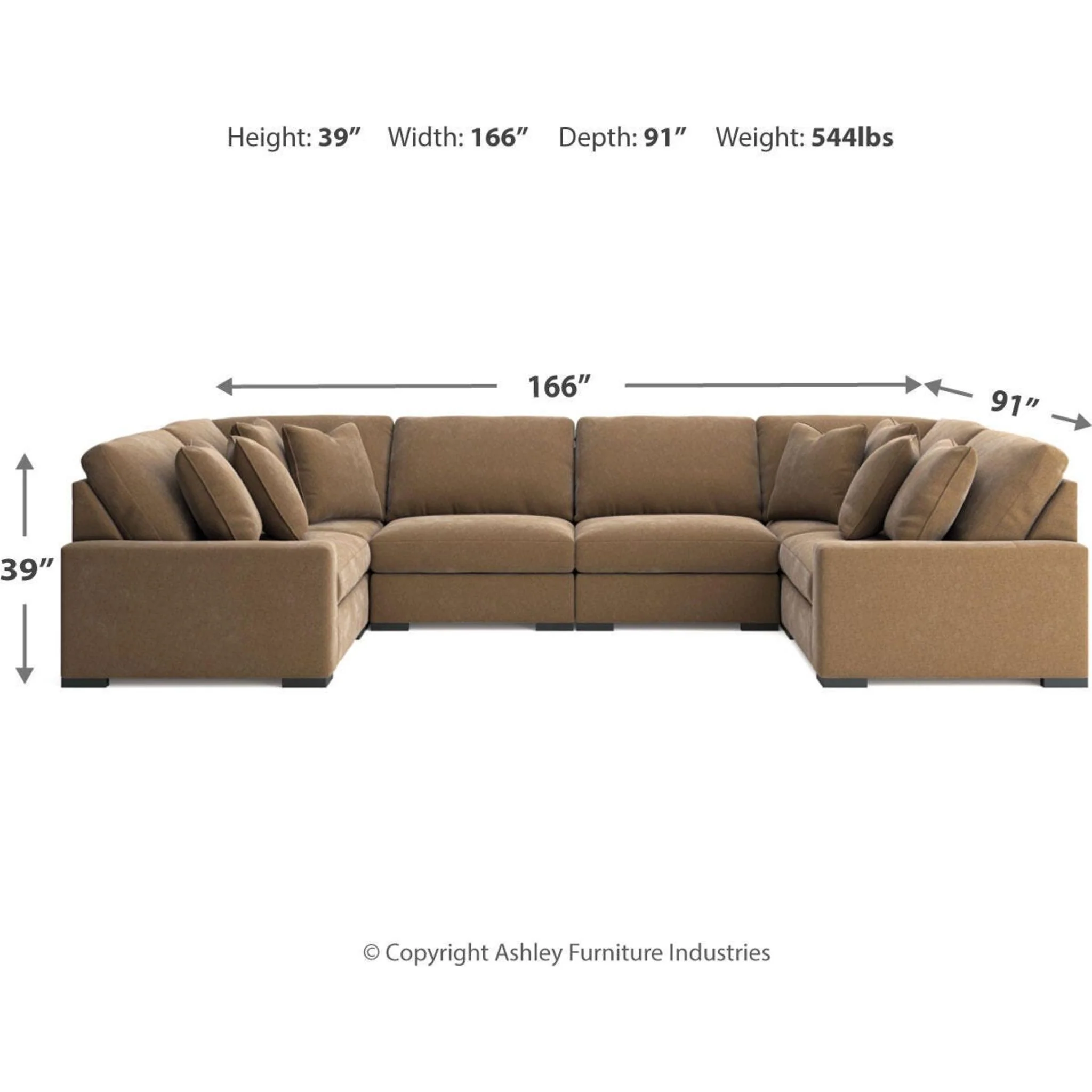 Calden-Exclusive 6 Piece Modular Sectional - Image 3