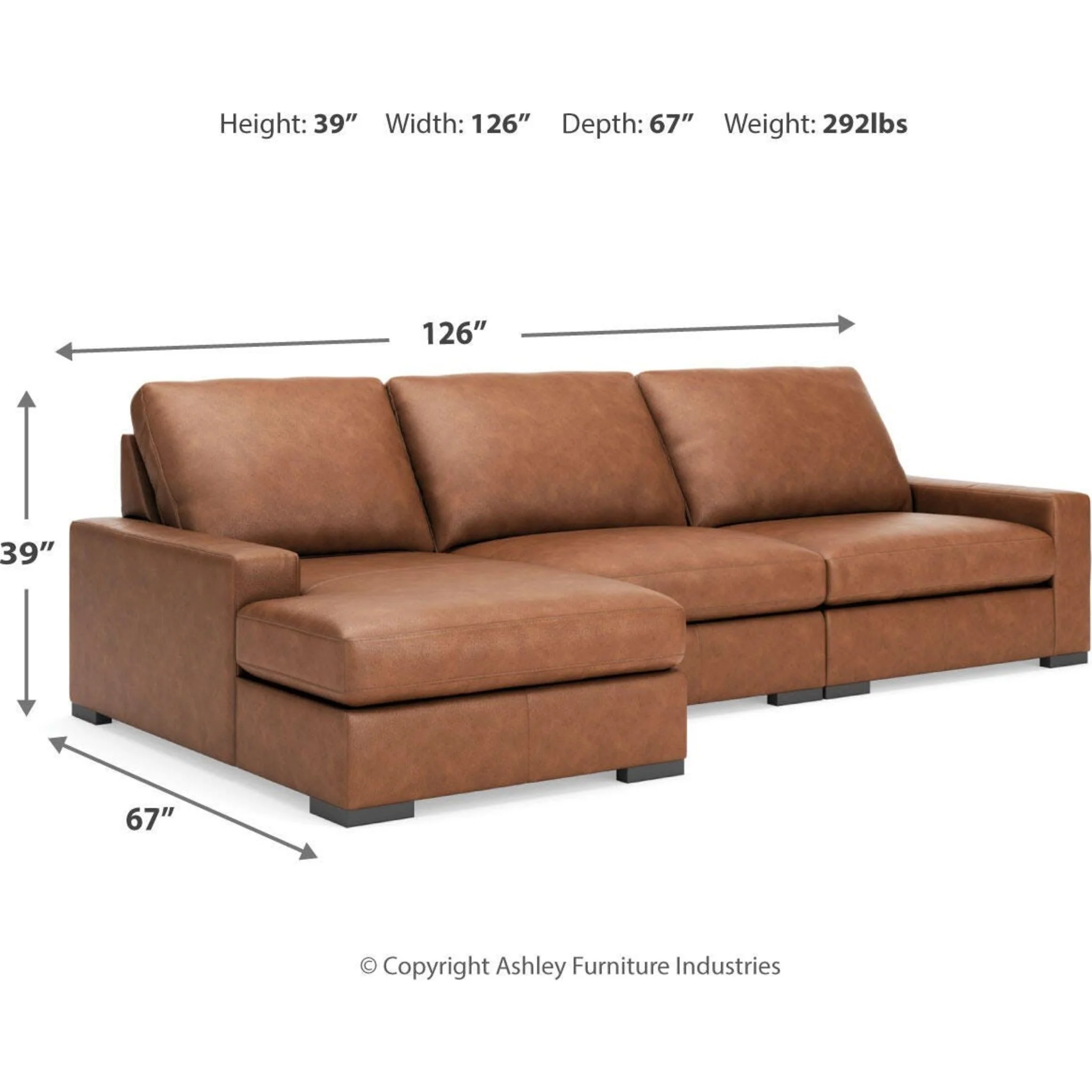 Calden-Exclusive 3 Piece Modular Sectional with Chaise - Image 11