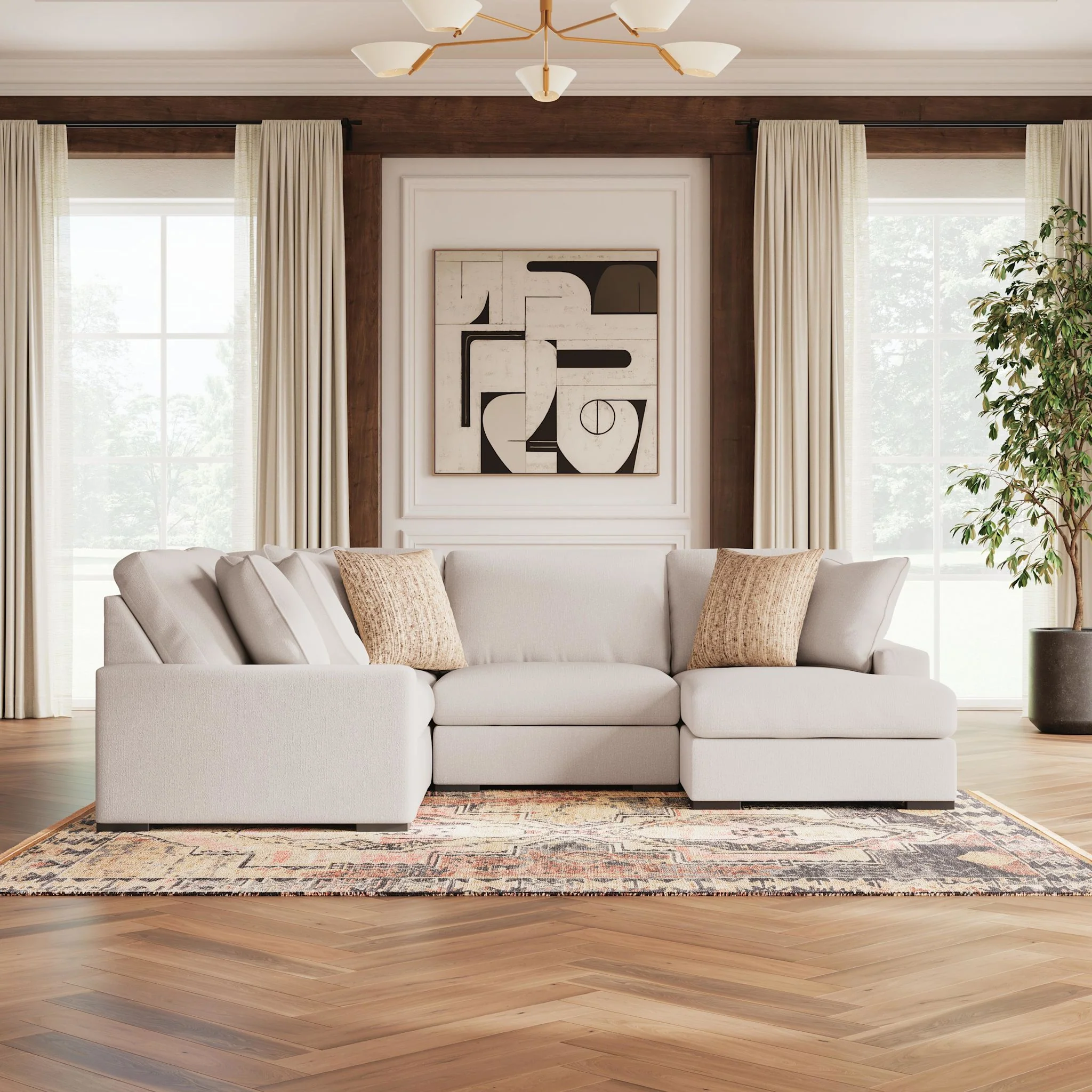Calden-Exclusive 4 Piece Modular Sectional with Chaise - Image 12