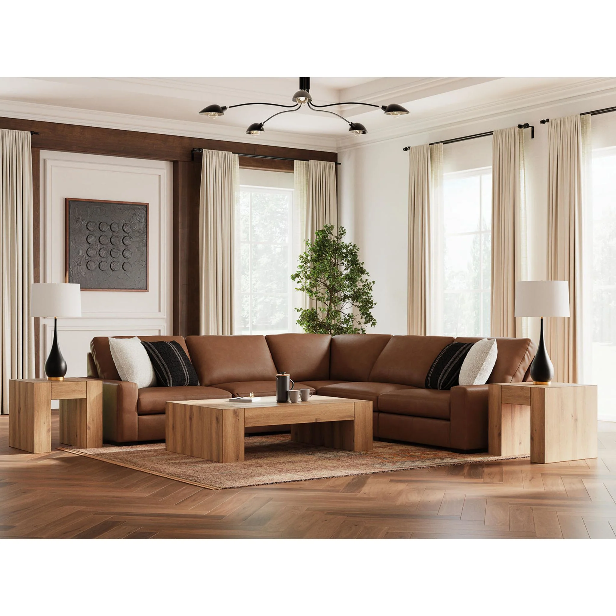 Calden-Exclusive 5 Piece Modular Sectional - Image 8