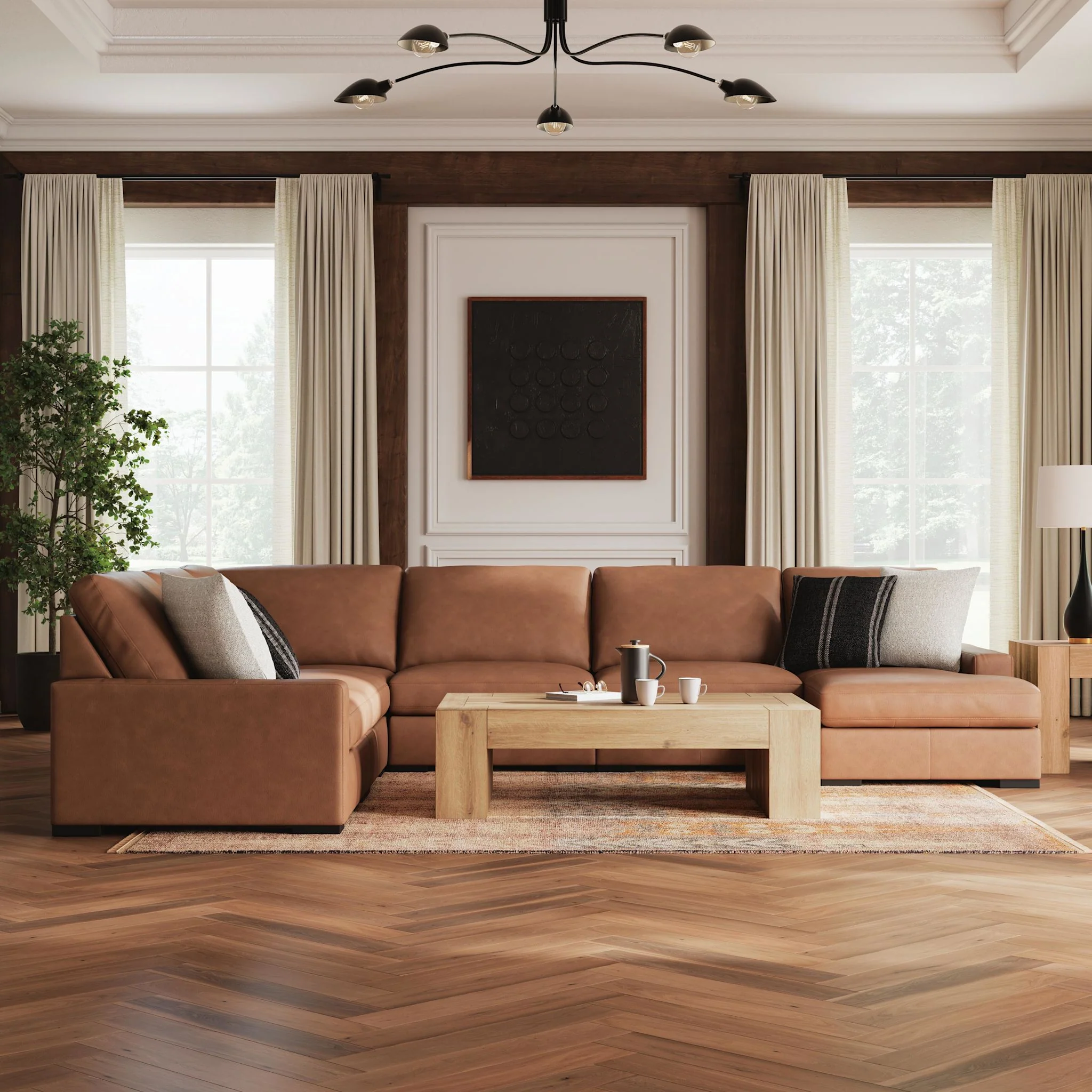 Calden-Exclusive 6 Piece Modular Sectional with Chaise - Image 10