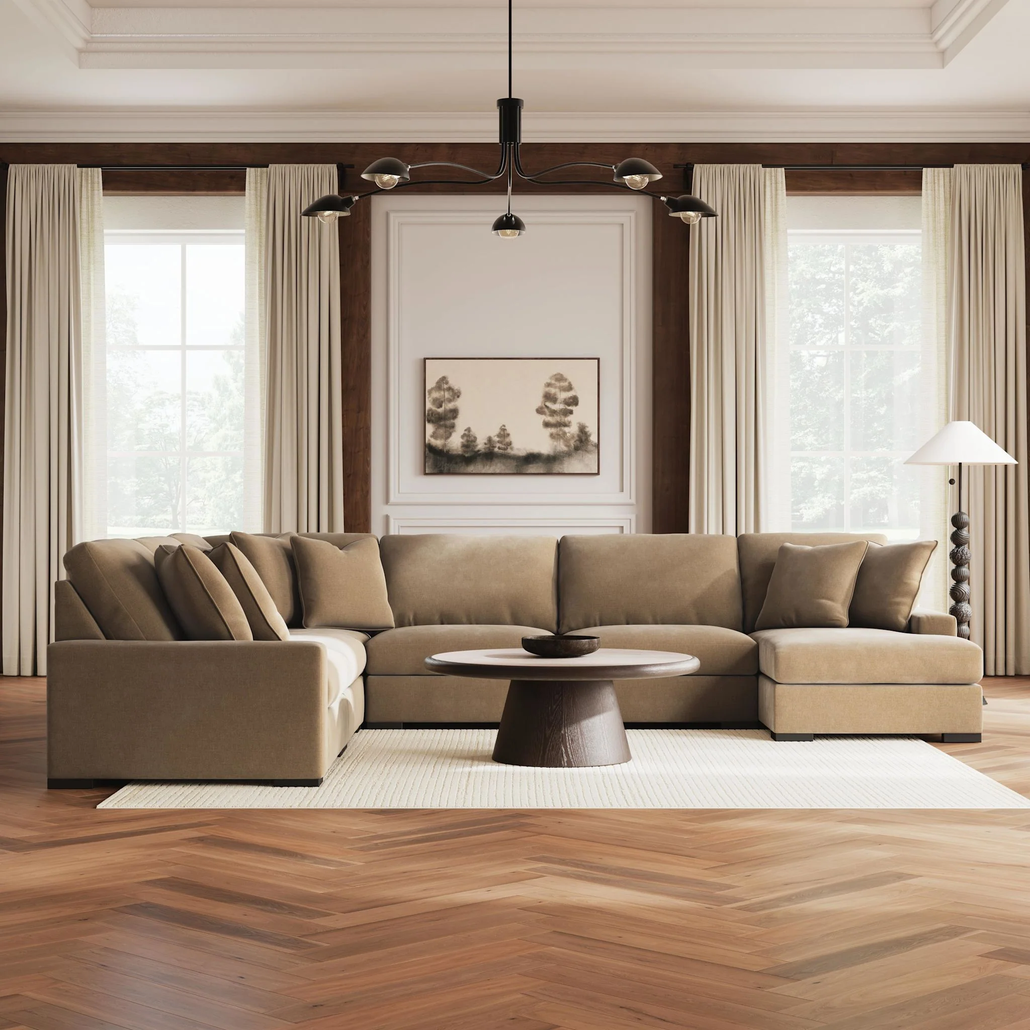 Calden-Exclusive 6 Piece Modular Sectional with Chaise - Image 2