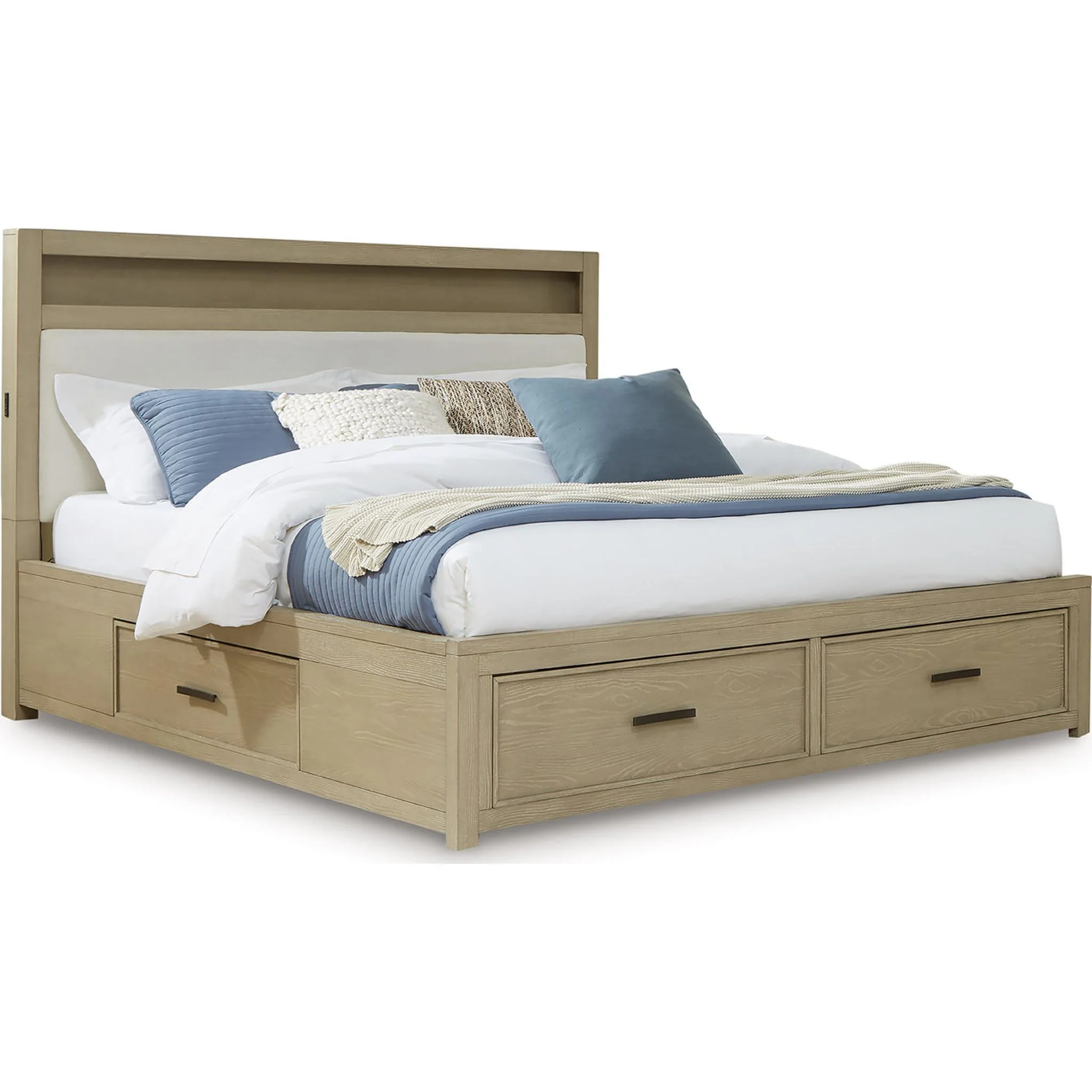 Calmoro-Exclusive Bookcase Storage Bed