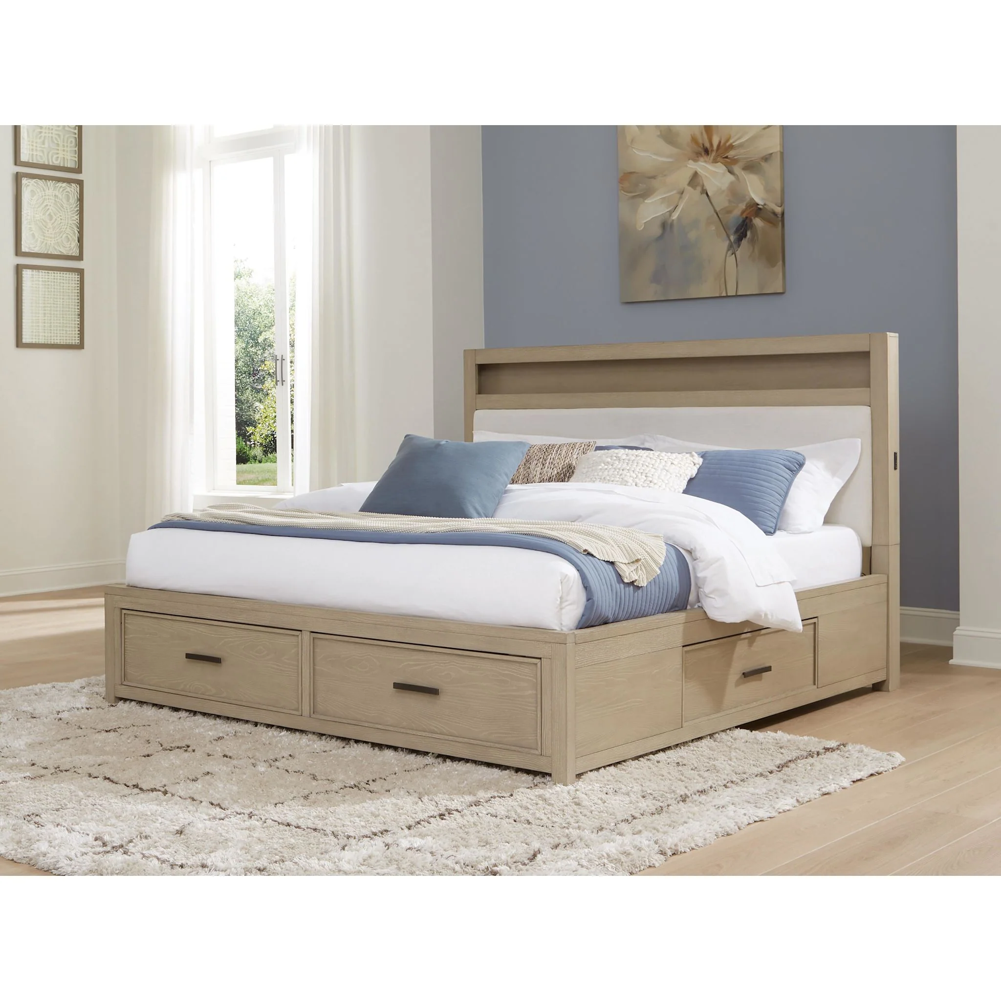 Calmoro-Exclusive Bookcase Storage Bed - Image 74