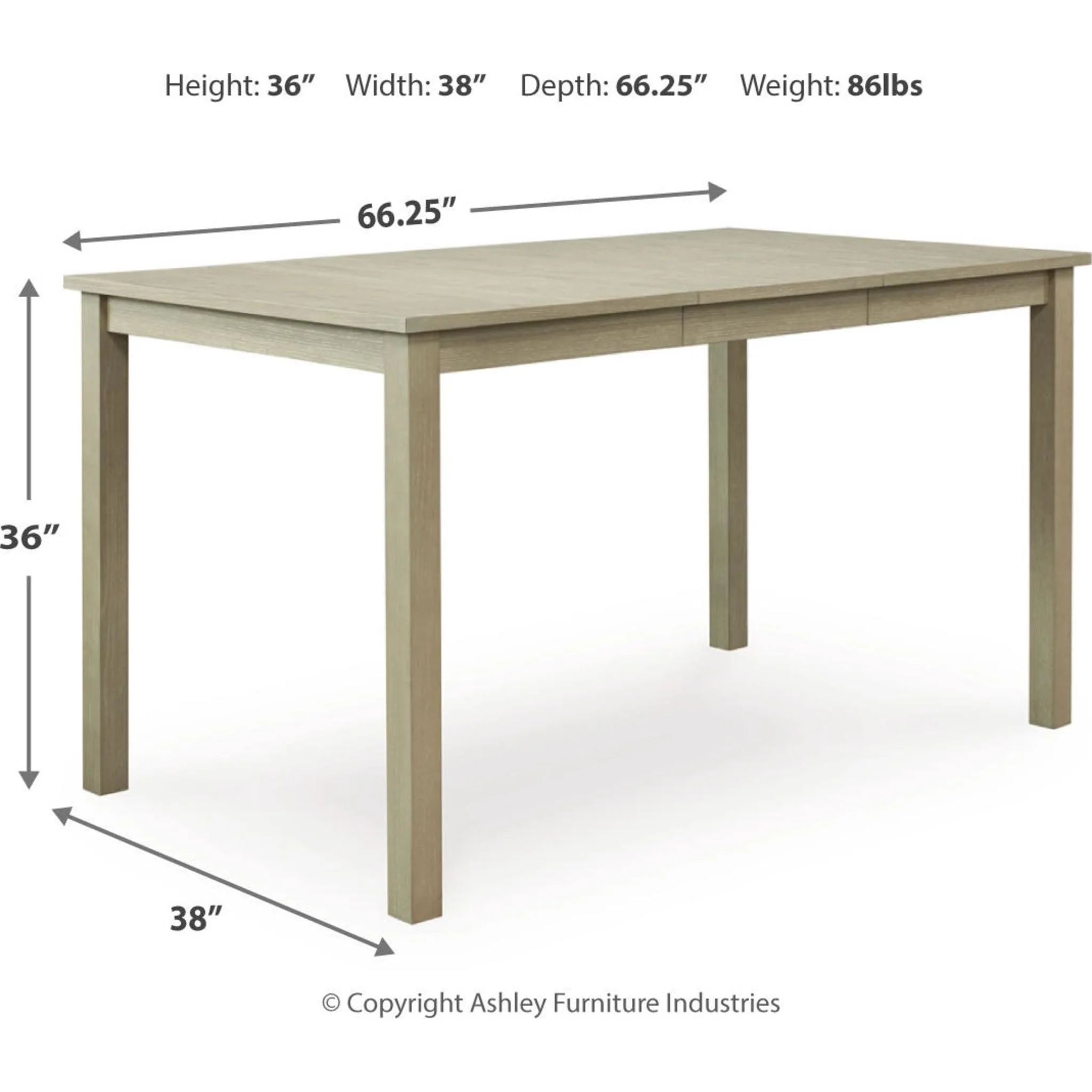 Calmoro-Exclusive Counter Height Extension Table - Image 12