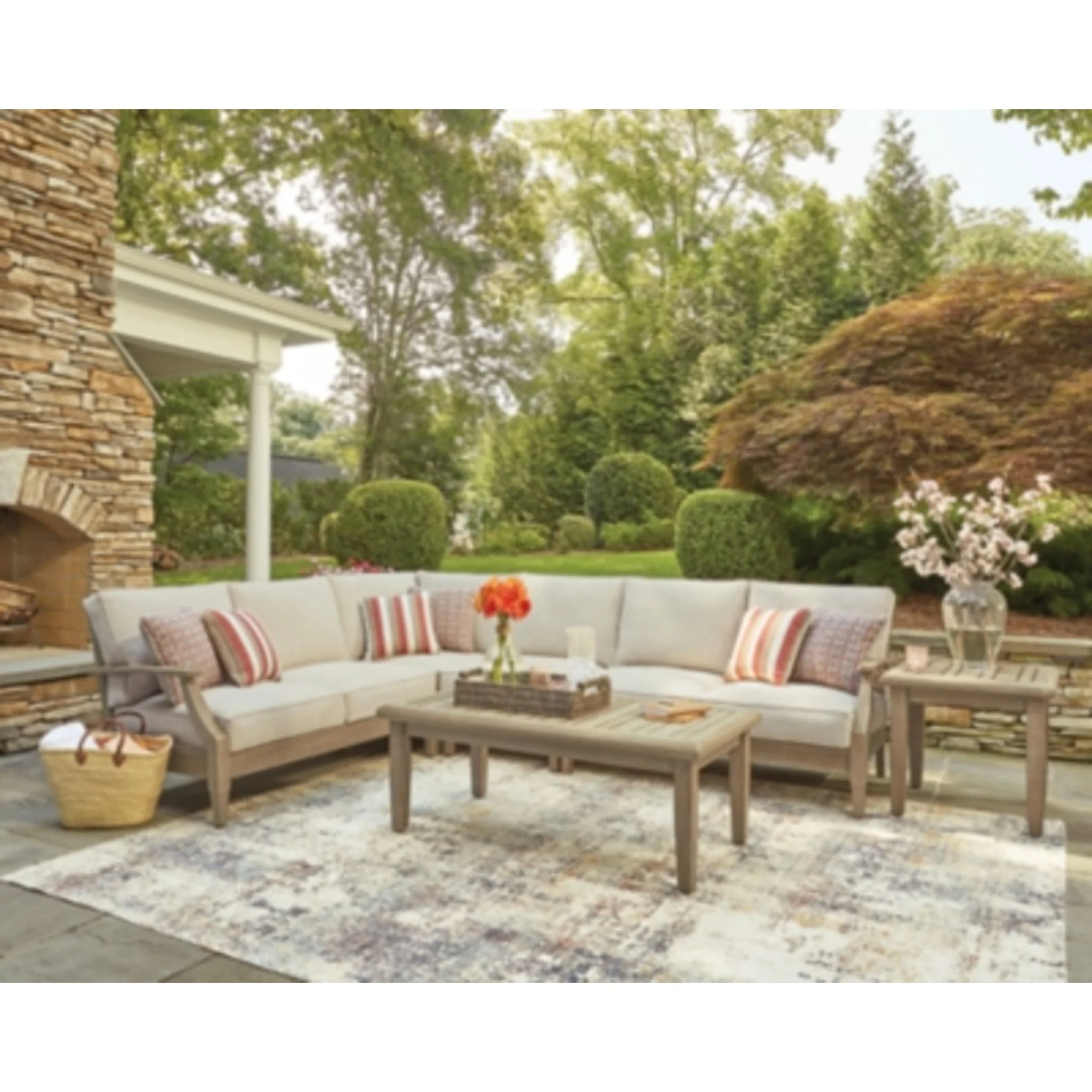 Clare View 4 Piece Outdoor Modular Sectional - Image 17