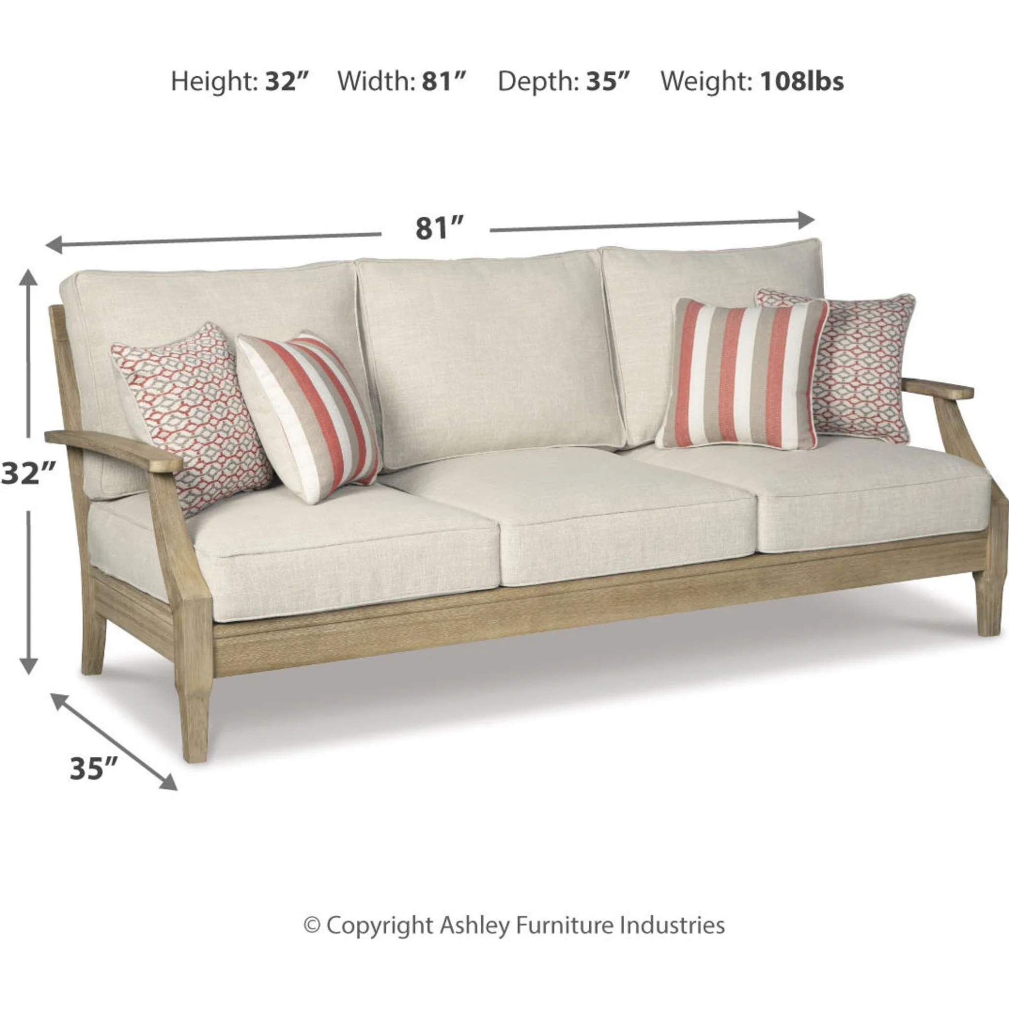 Clare View Outdoor Sofa with Cushion - Image 15