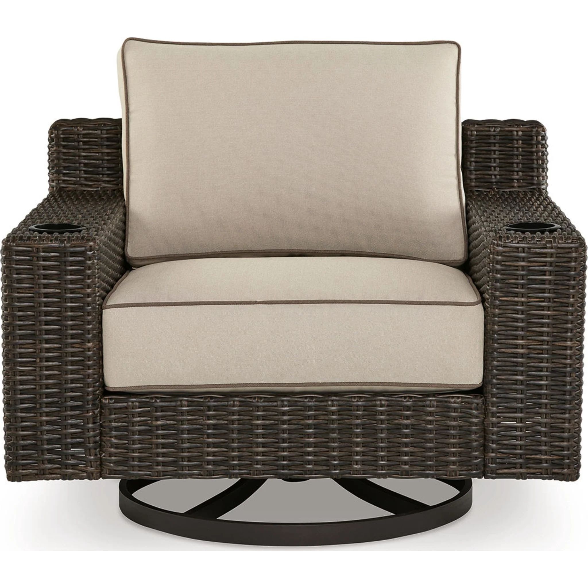 Coastline Bay Outdoor Swivel Lounge Chair with Cushion - Image 45