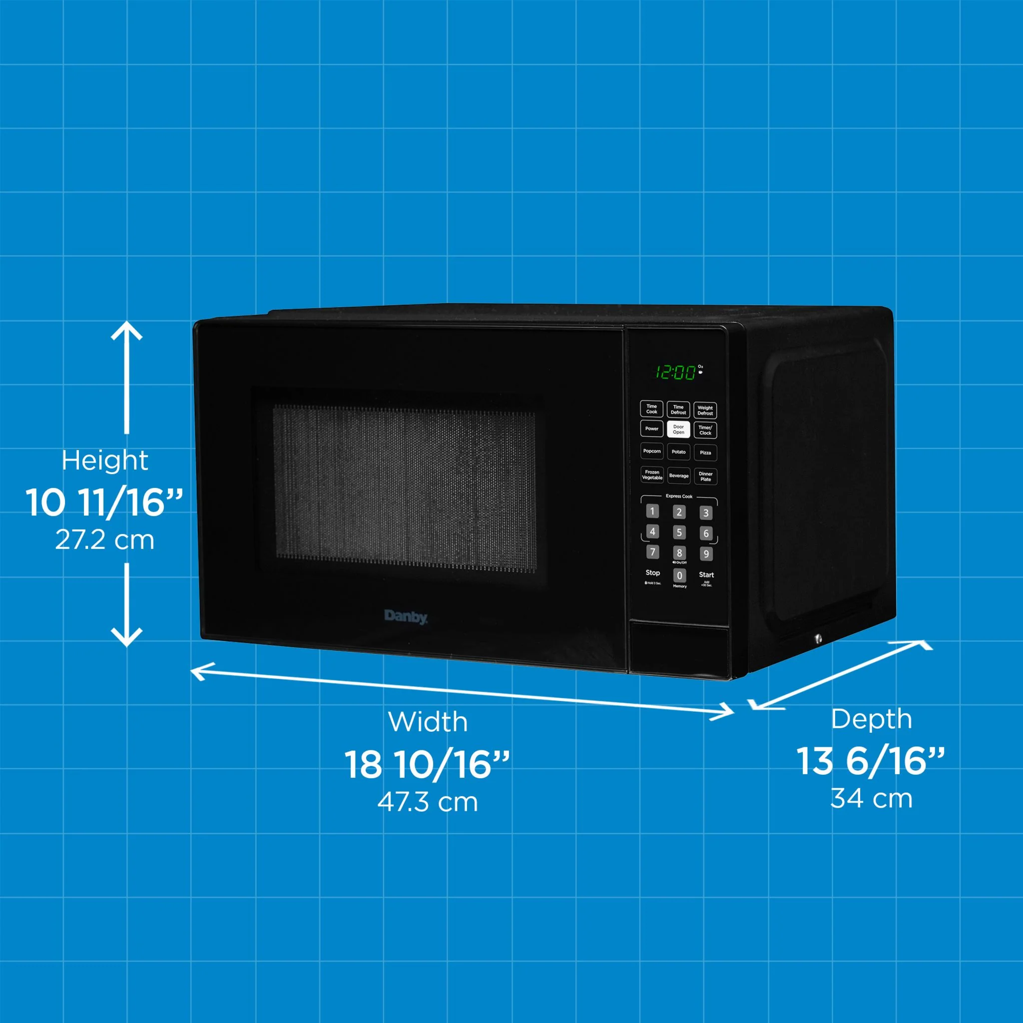 Danby 0.9 cu. ft. Countertop Microwave -Black (DBMW0921BBB) - Image 7