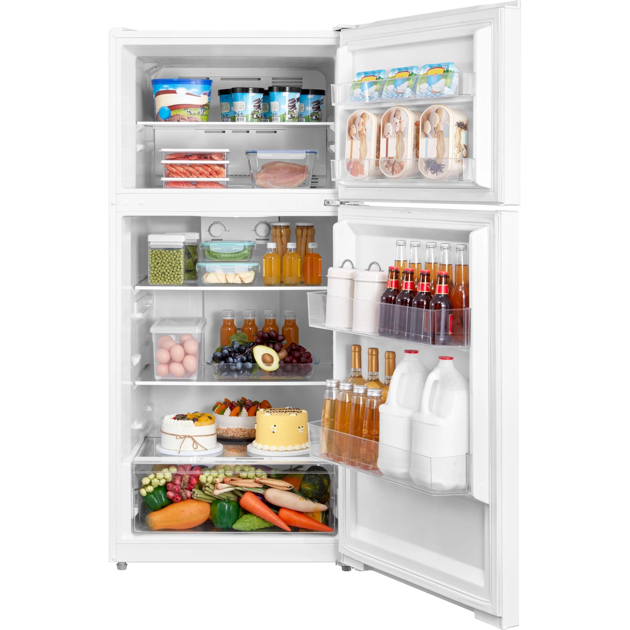 Danby 14.2 cu. ft. Apartment Size Fridge Top Mount -White (DFF142E1WDB) - Image 3