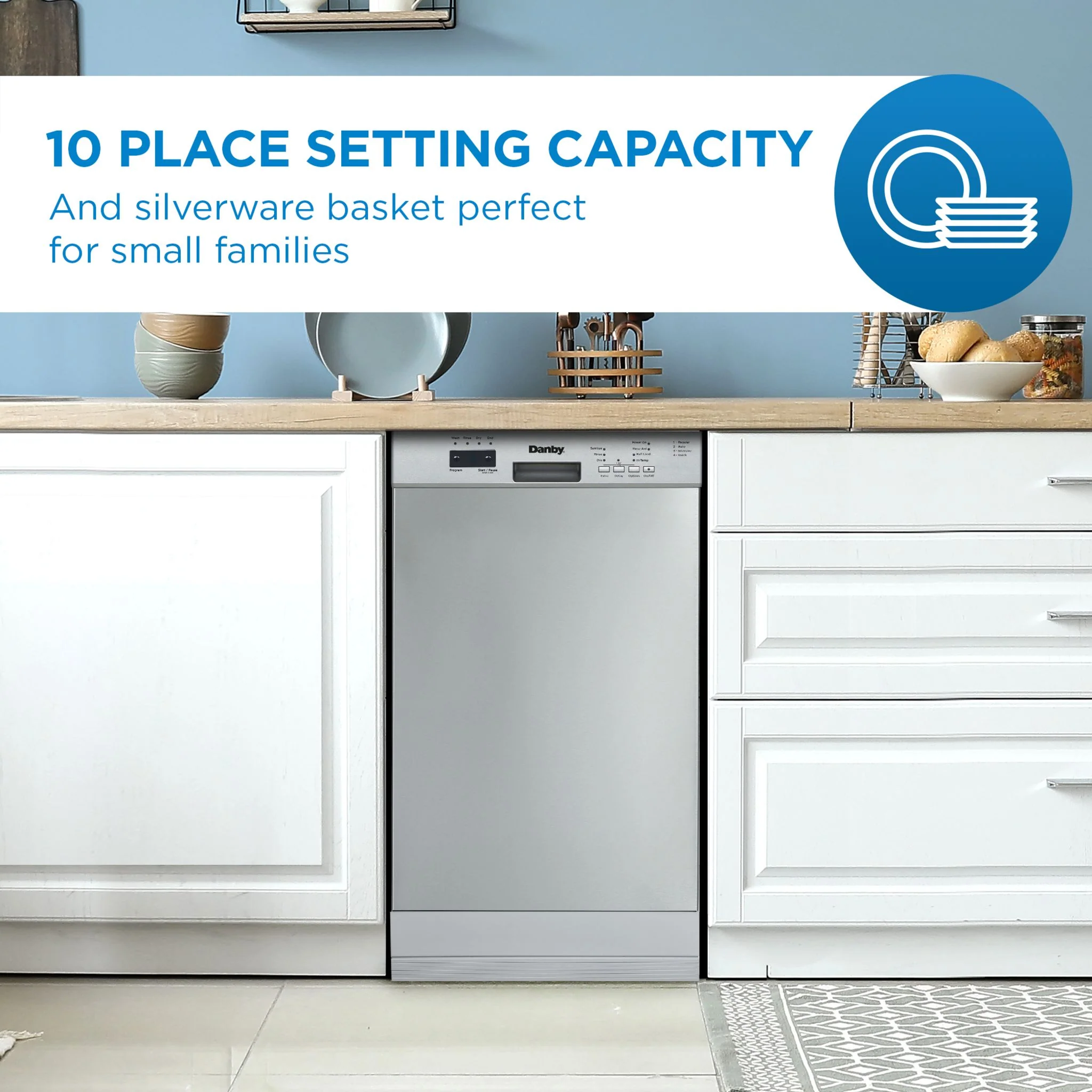 Danby 18? Wide Built-in Dishwasher -Stainless Steel (DDW18D1ESS) - Image 7