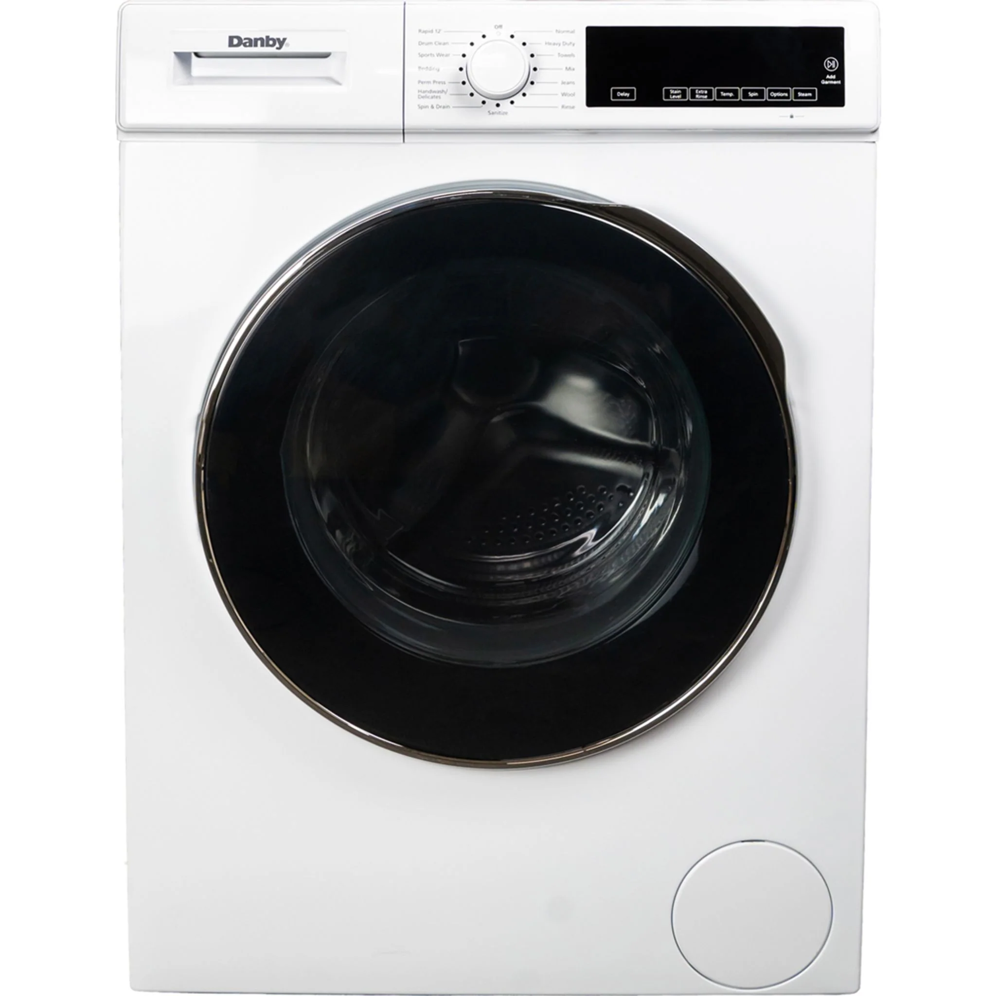 Danby 24-inch, 2.2 cu. ft. Stackable Front Load Washer with Steam in  -White (DWM022D3WDB)