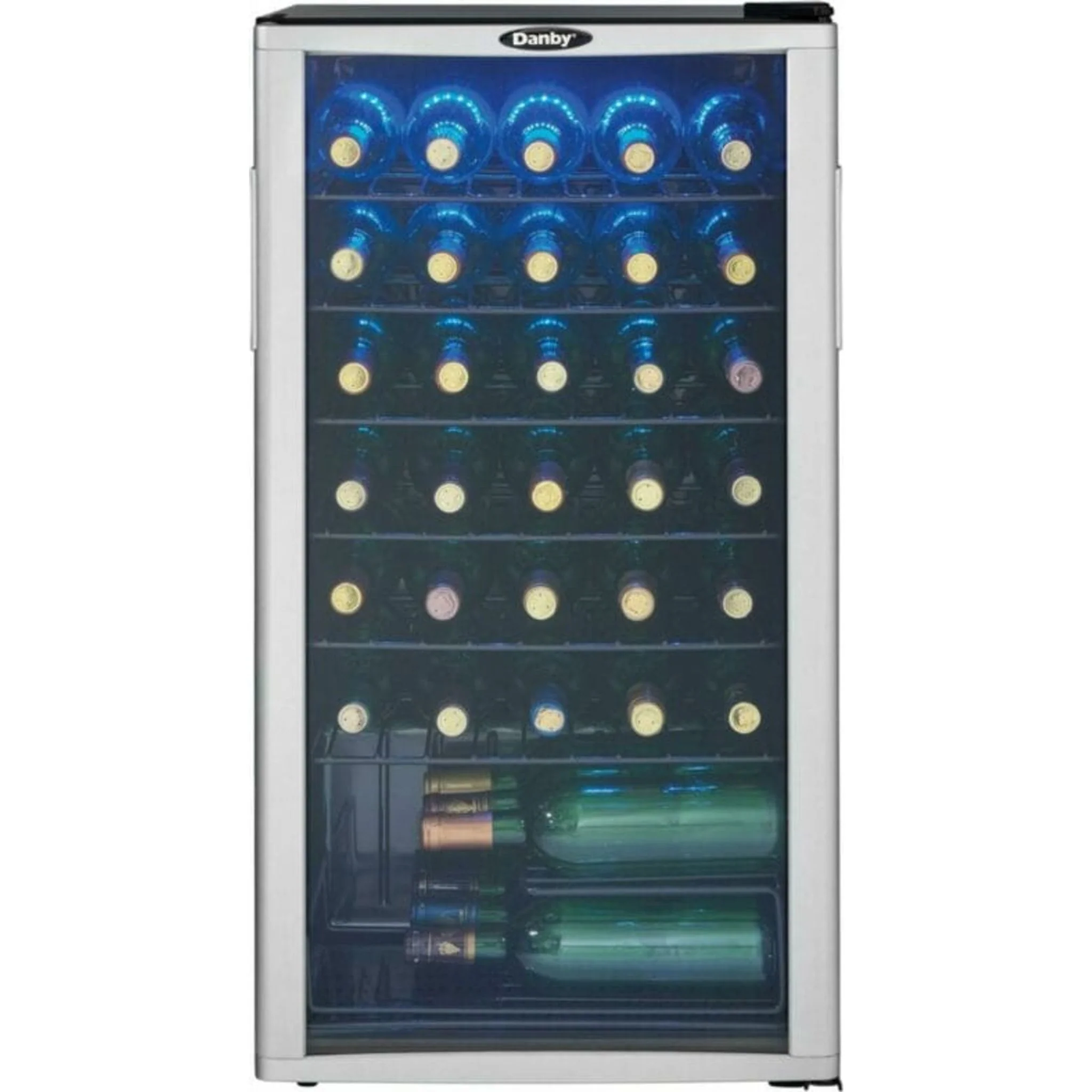 Danby 3.2 cu ft 36 Bottle Free-Standing Wine Cooler - Metallic,Black (DWC350BLP) - Image 2