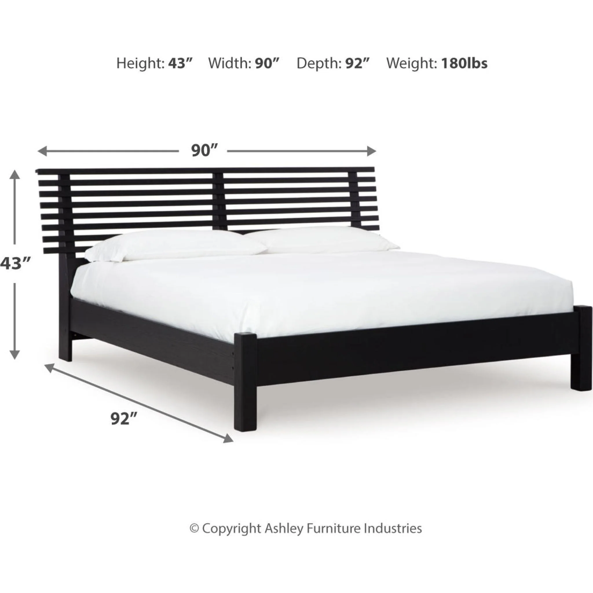 Danziar 5 Piece King Slat Platform Bedroom - Image 15