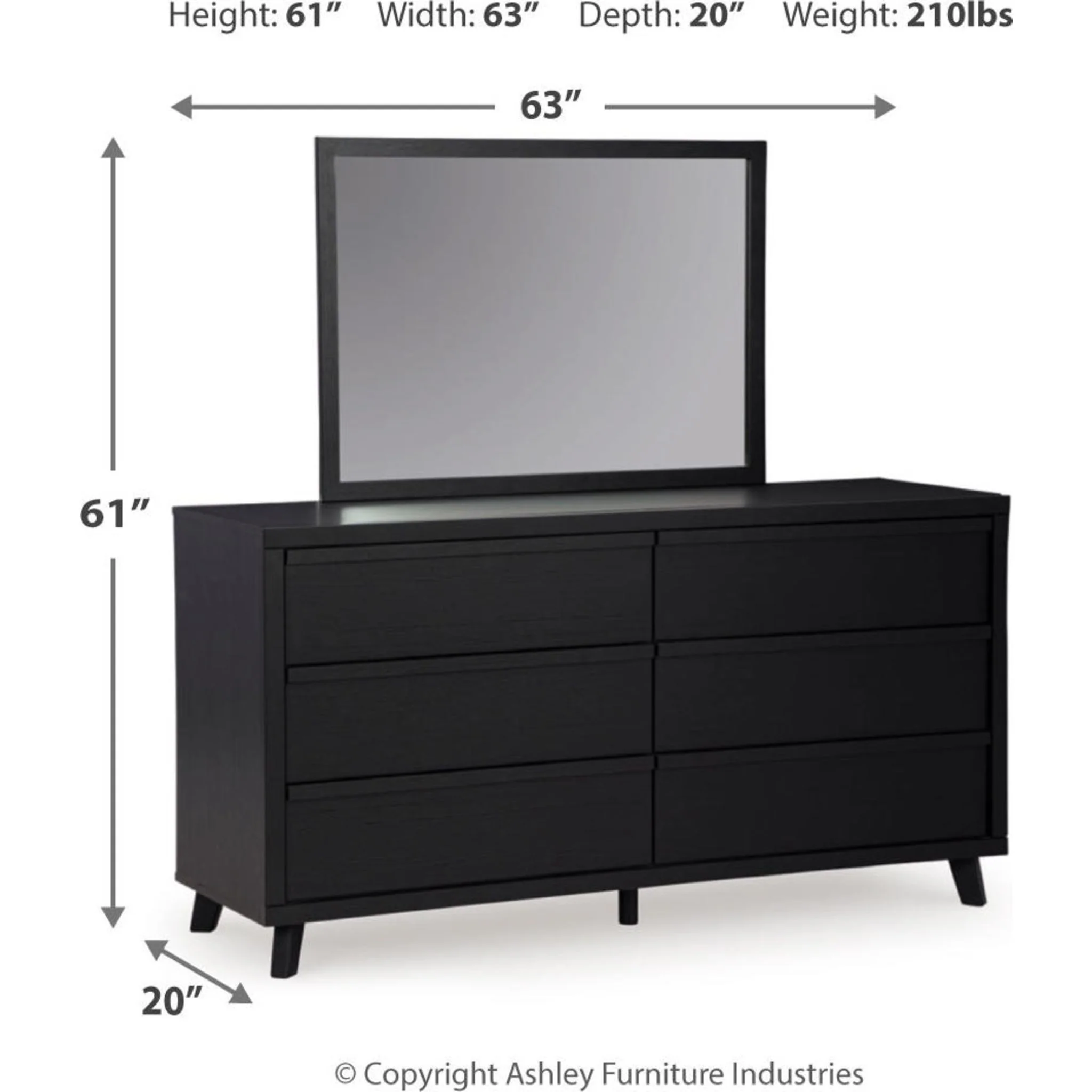 Danziar 5 Piece King Slat Platform Bedroom - Image 11