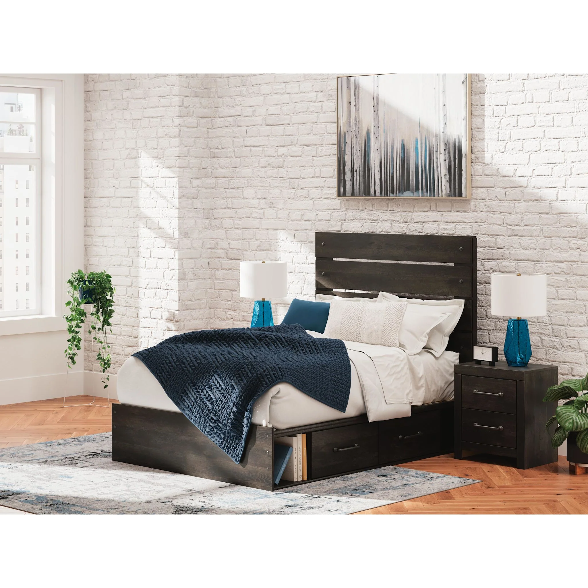 Delmorta 5 Piece Full Storage Bedroom - Image 85