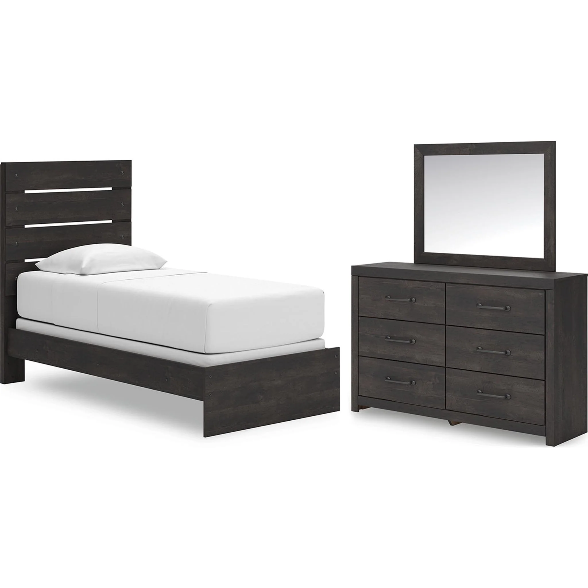 Delmorta 5 Piece Twin Panel Bedroom - Image 21