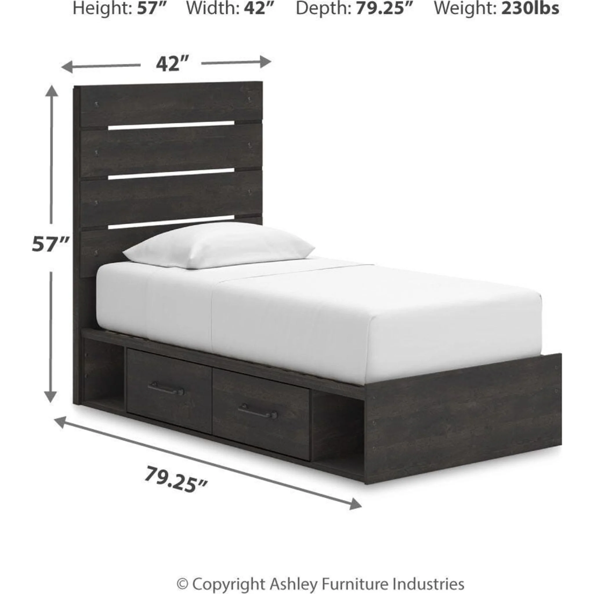 Delmorta 5 Piece Twin Storage Bedroom - Image 35
