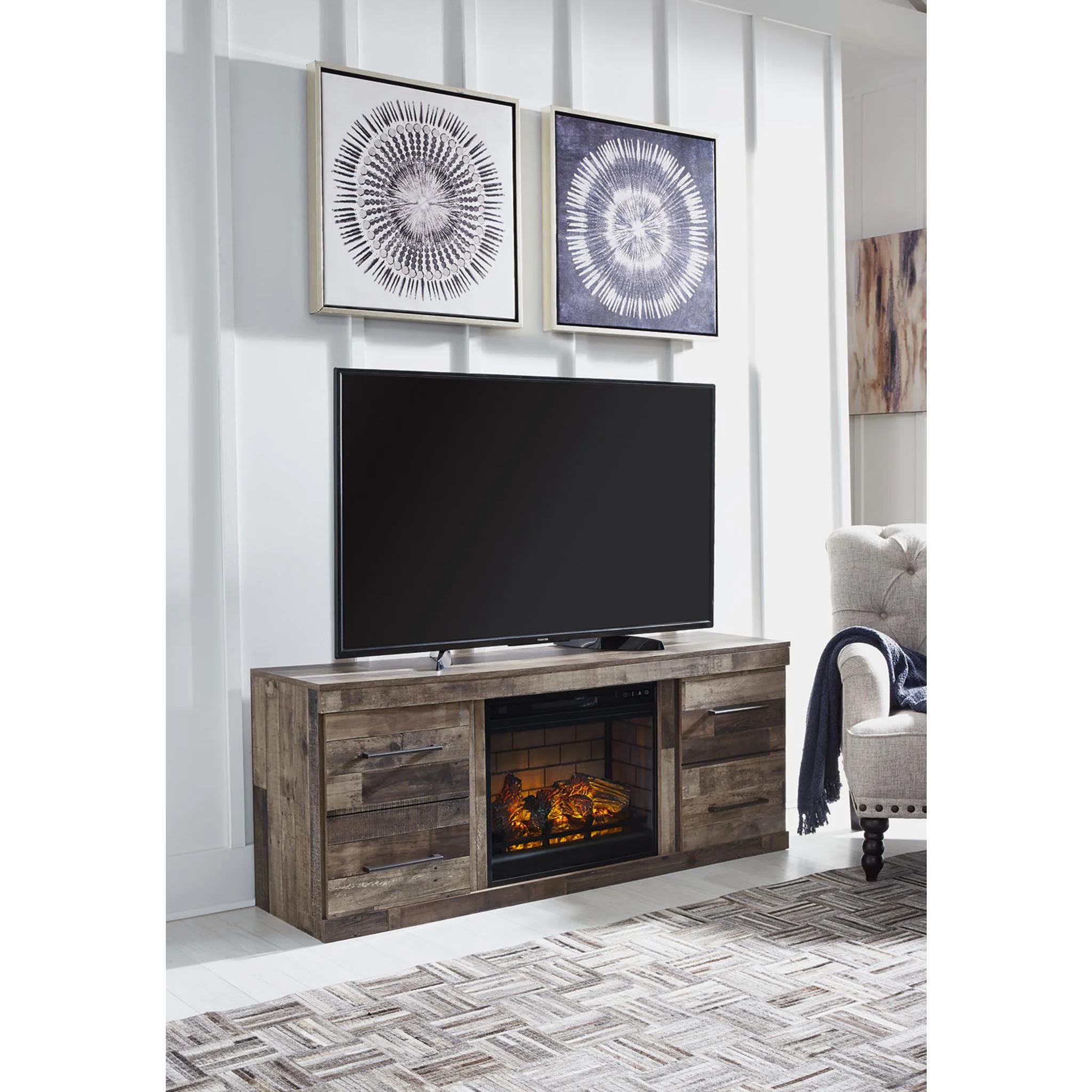 Derekson TV Stand with Fireplace - Image 2