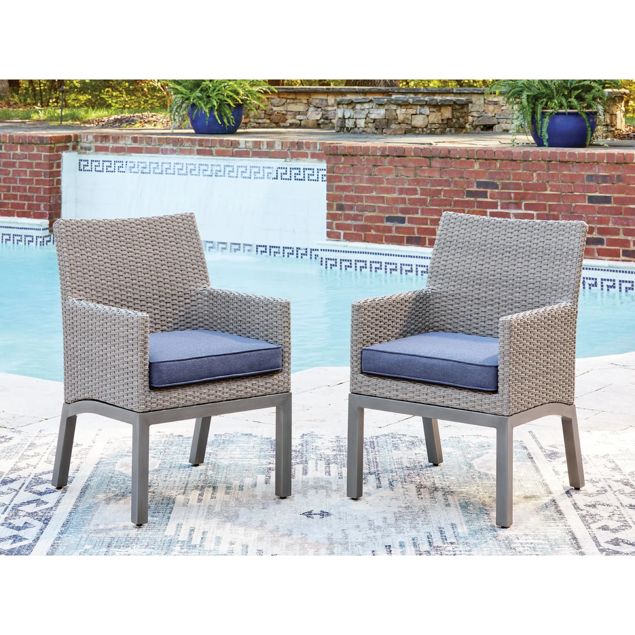Dillon Beach Outdoor Arm Chair with Cushion (Set of 2) - Image 2