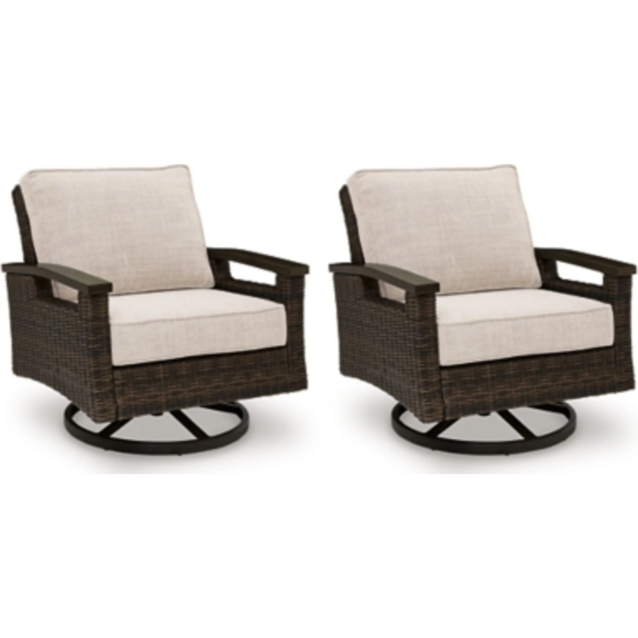 Drakes Beach Outdoor Swivel Lounge Chair (Set of 2) - Image 12