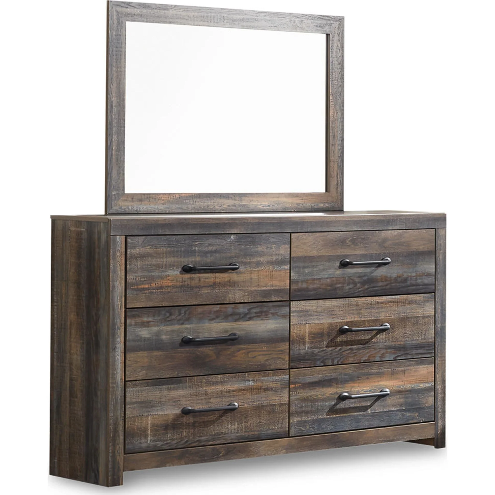 Drystan 5 Piece Full Bookcase Bed with 4 Drawer Storage Bedroom - Image 3