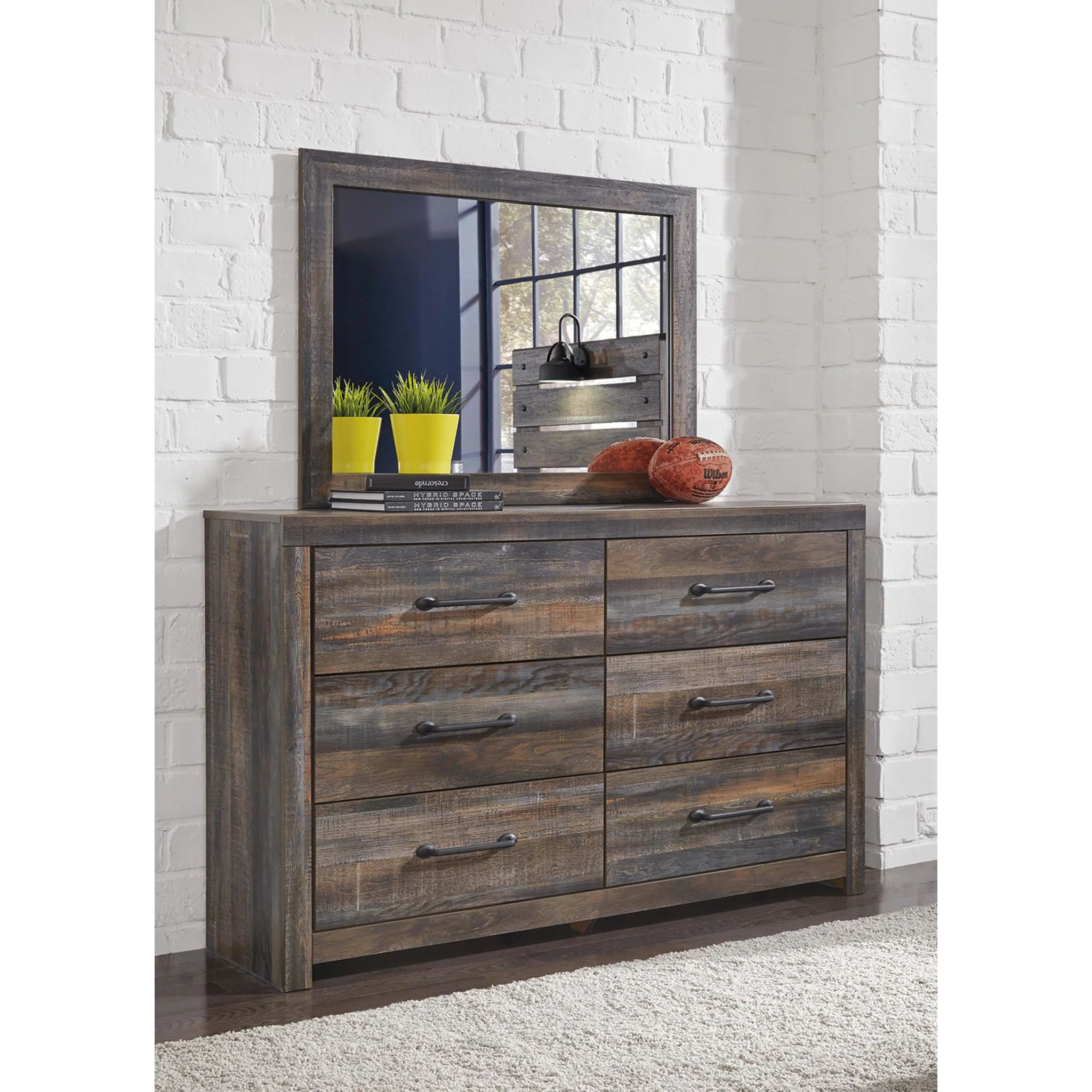 Drystan 5 Piece Full Bookcase Bed with 4 Drawer Storage Bedroom - Image 4