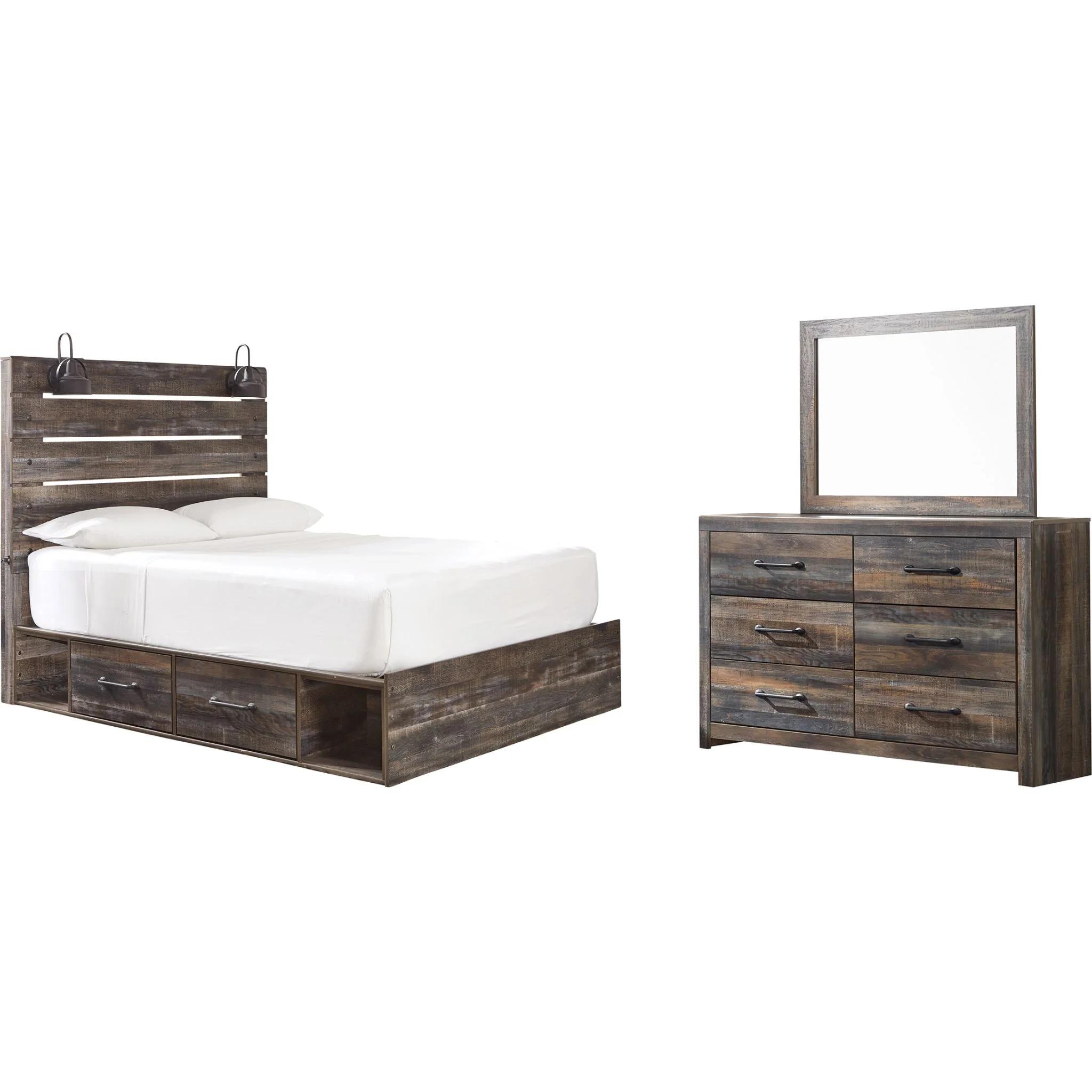 Drystan 5 Piece Panel Bed with 4 Drawer Storage Bedroom