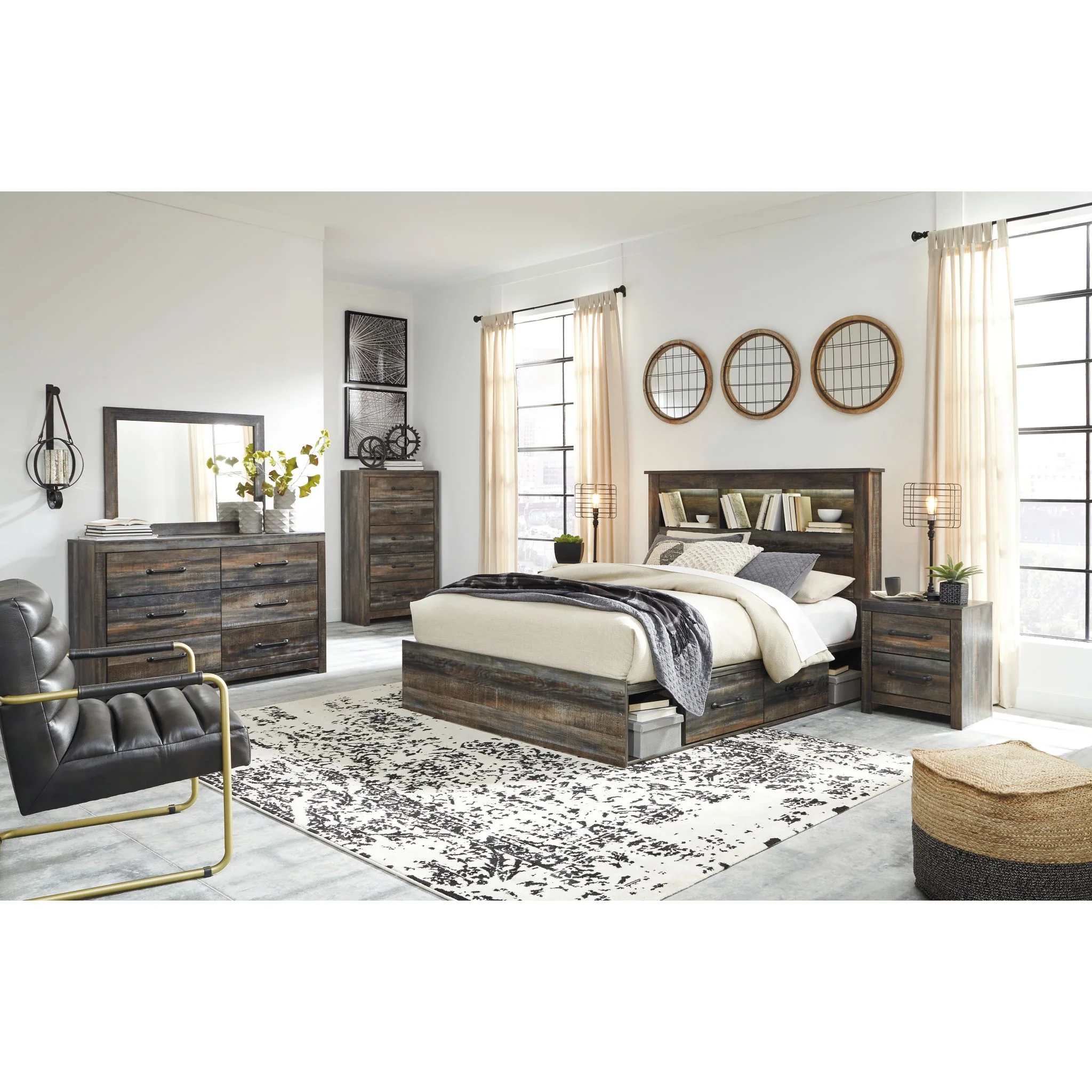 Drystan Bookcase Bed with 2 Drawer Storage - Image 4