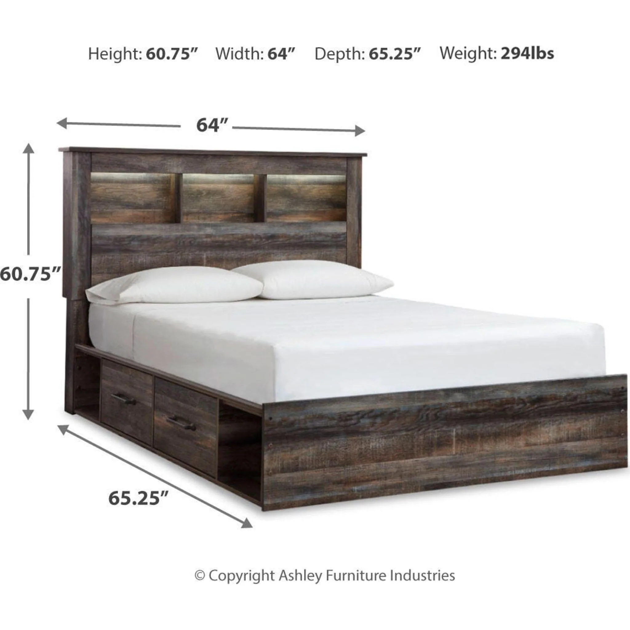 Drystan Bookcase Bed with 4 Drawer Storage - Image 16