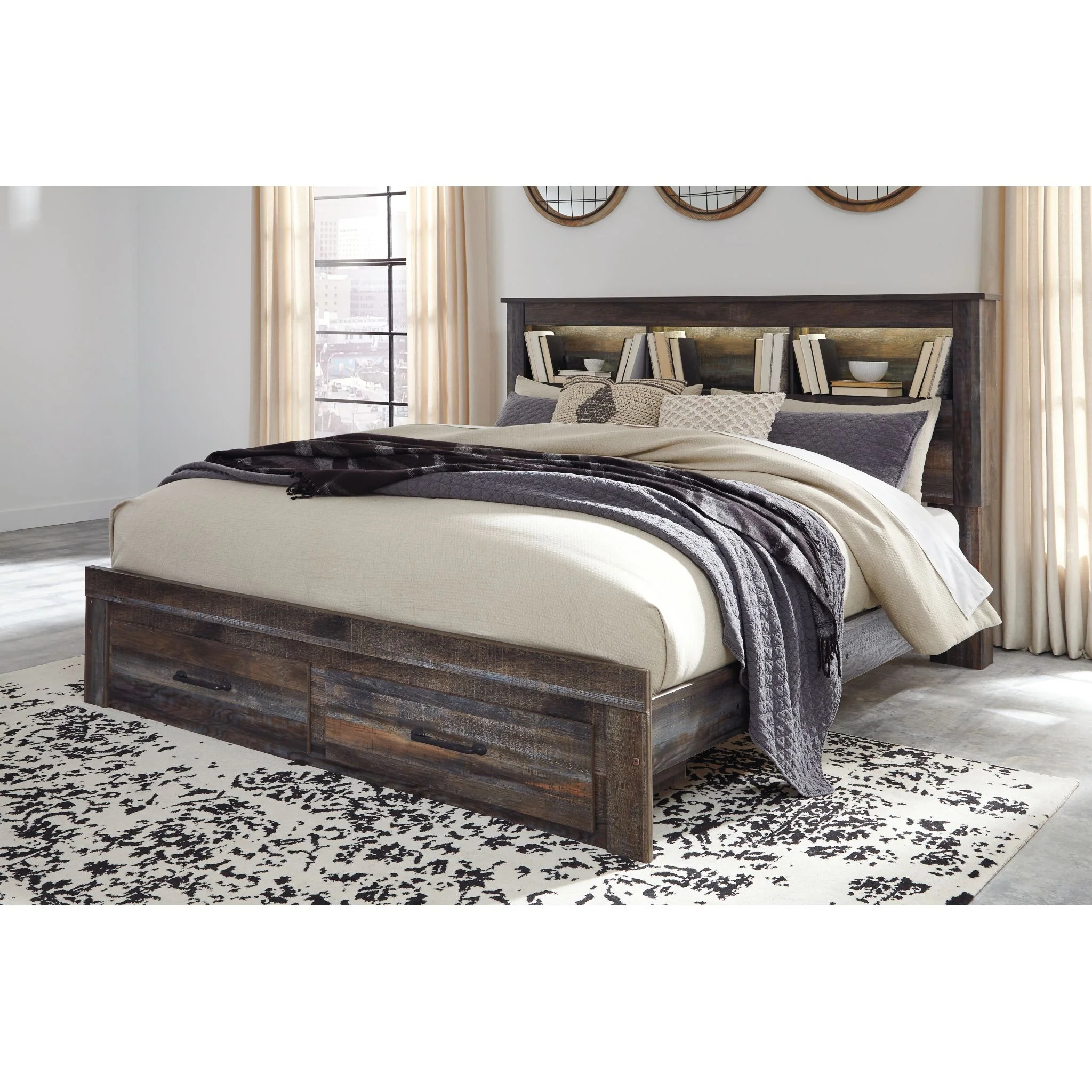 Drystan Bookcase Bed with Footboard Storage - Image 10