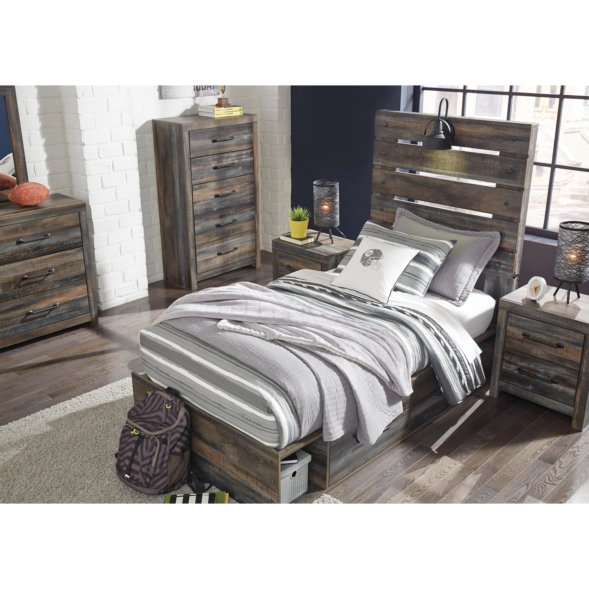 Drystan Panel Bed with 2 Drawer Storage - Image 35