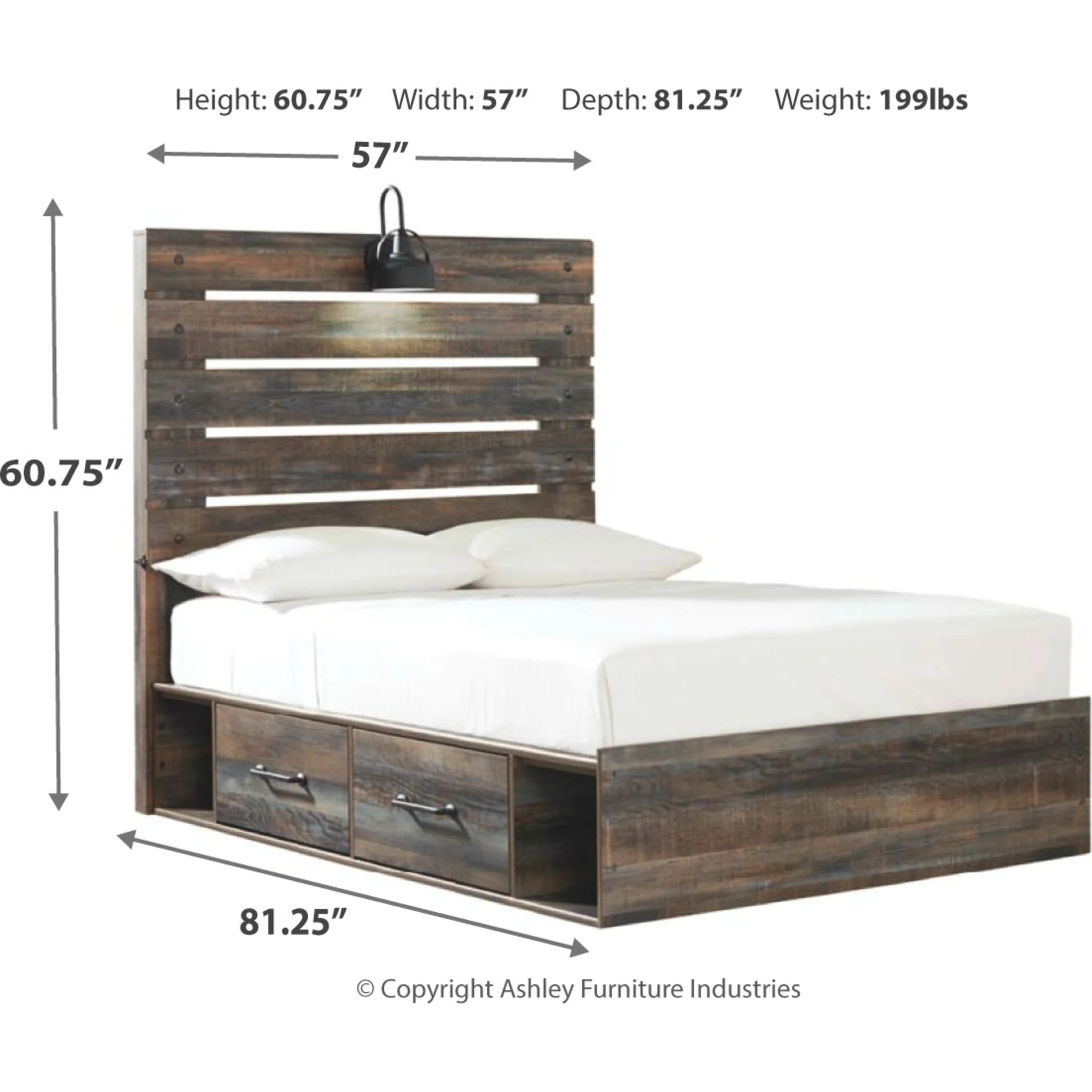 Drystan Panel Bed with 2 Drawer Storage - Image 38