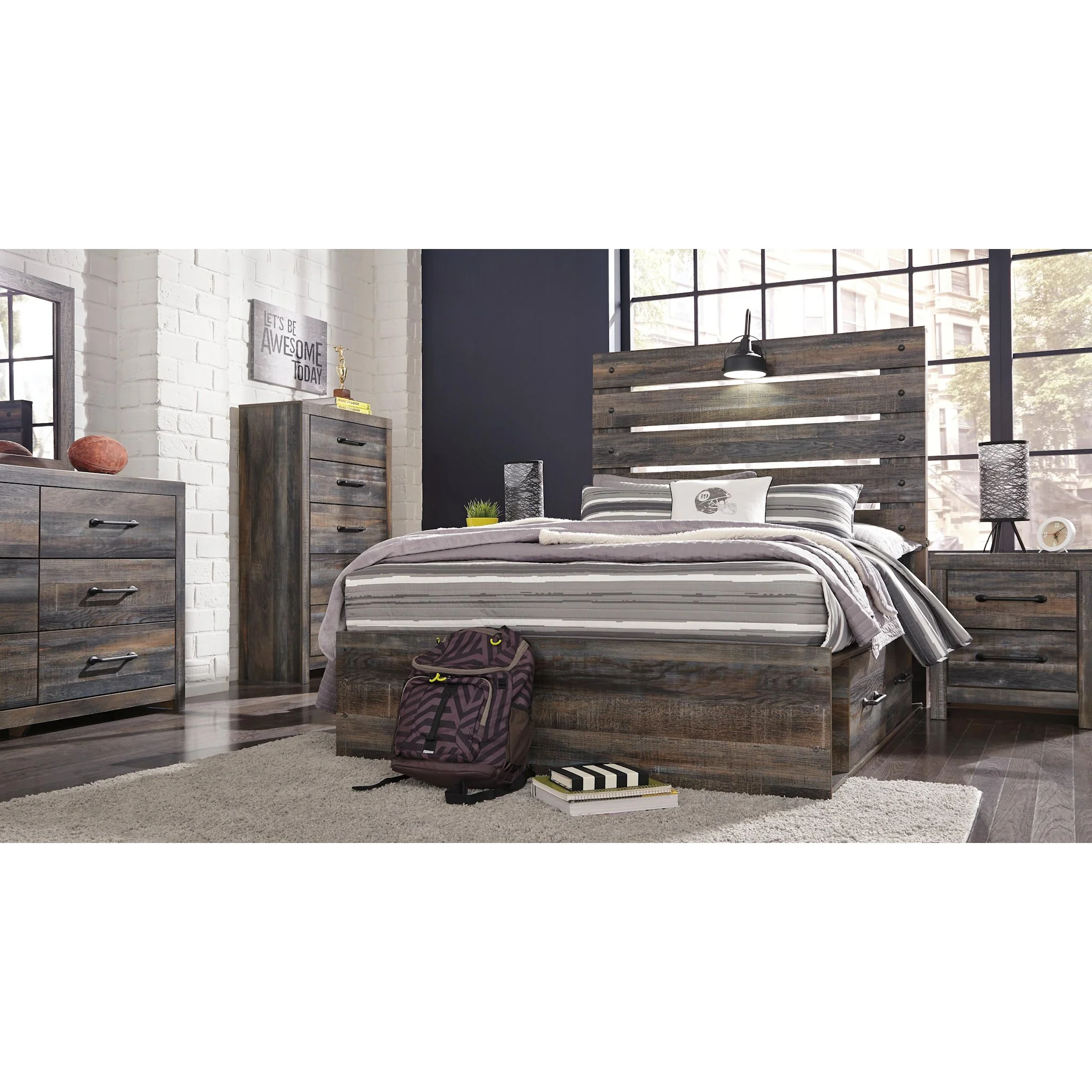Drystan Panel Bed with 2 Drawer Storage - Image 54