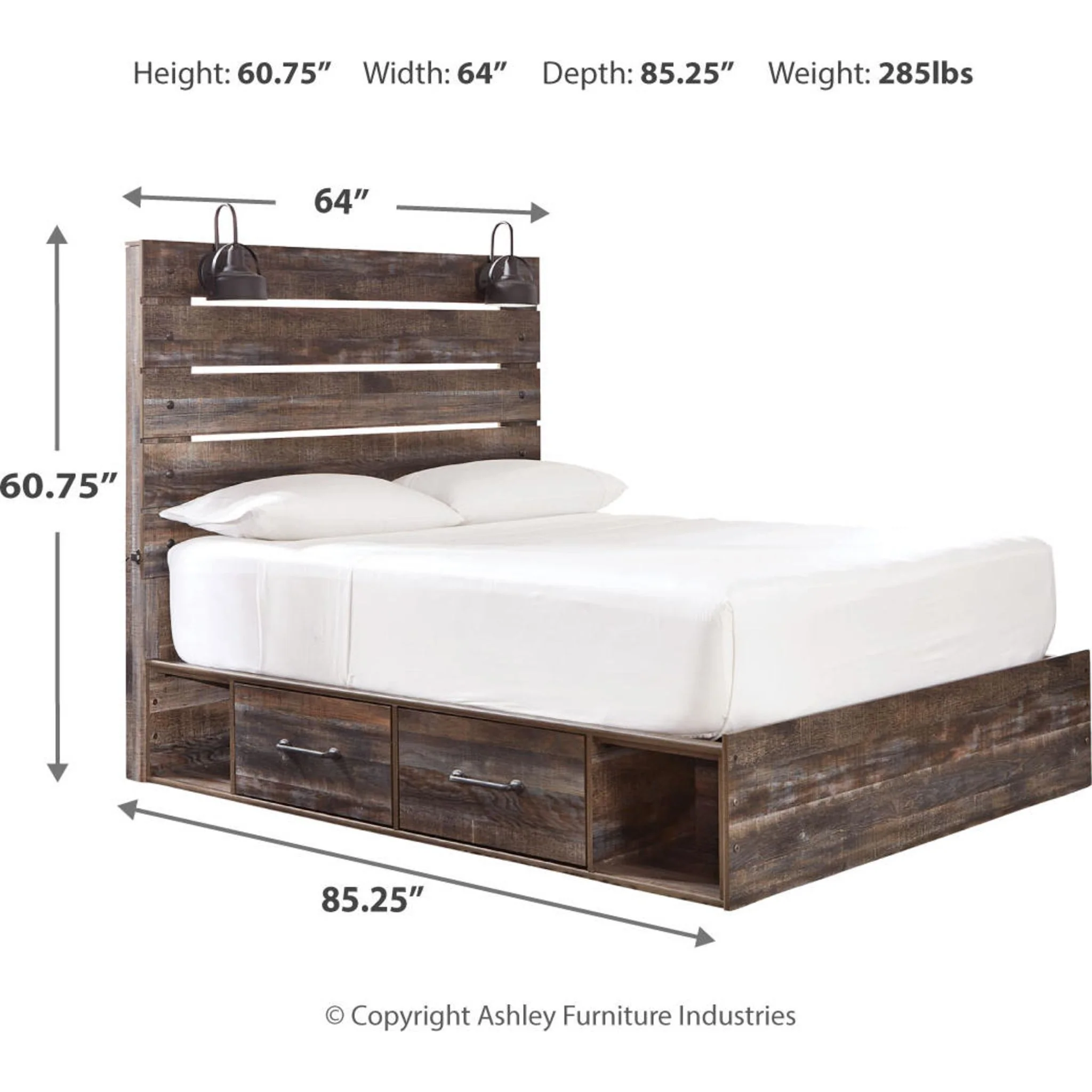 Drystan Panel Bed with 4 Drawer Storage - Image 8