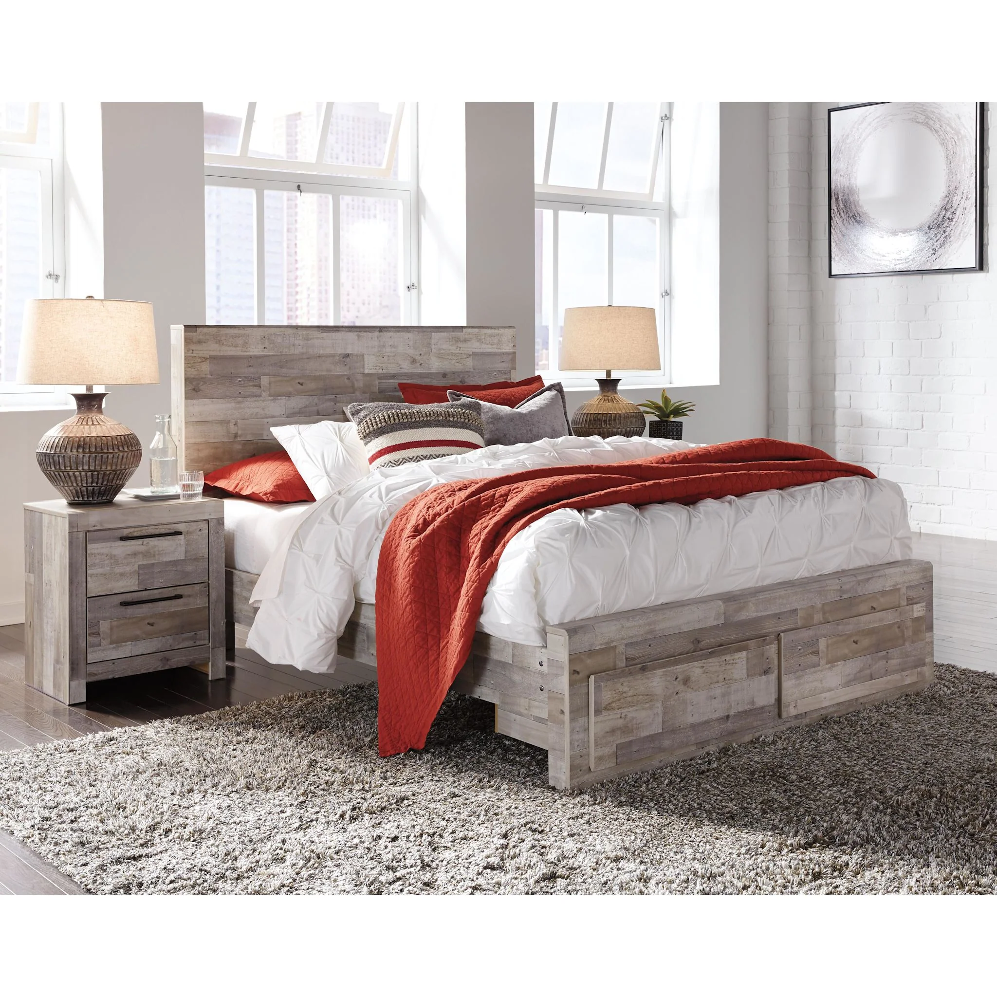 Effie-Exclusive Platform Bed with Footboard Storage - Image 11