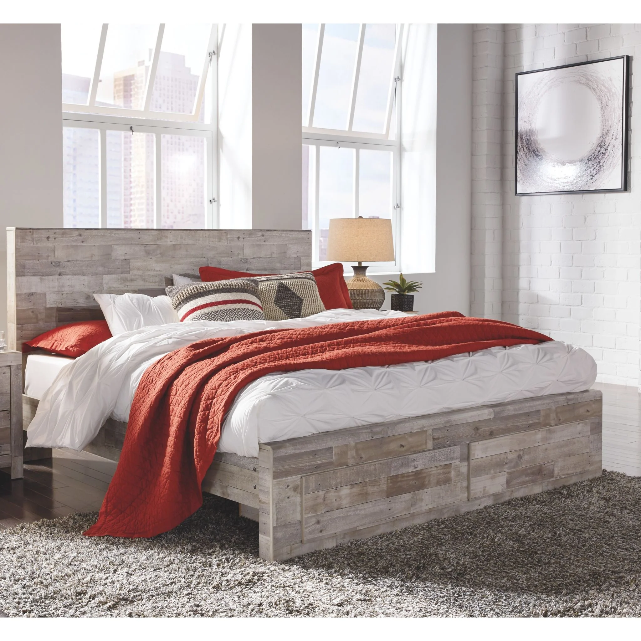 Effie-Exclusive Platform Bed with Footboard Storage - Image 17