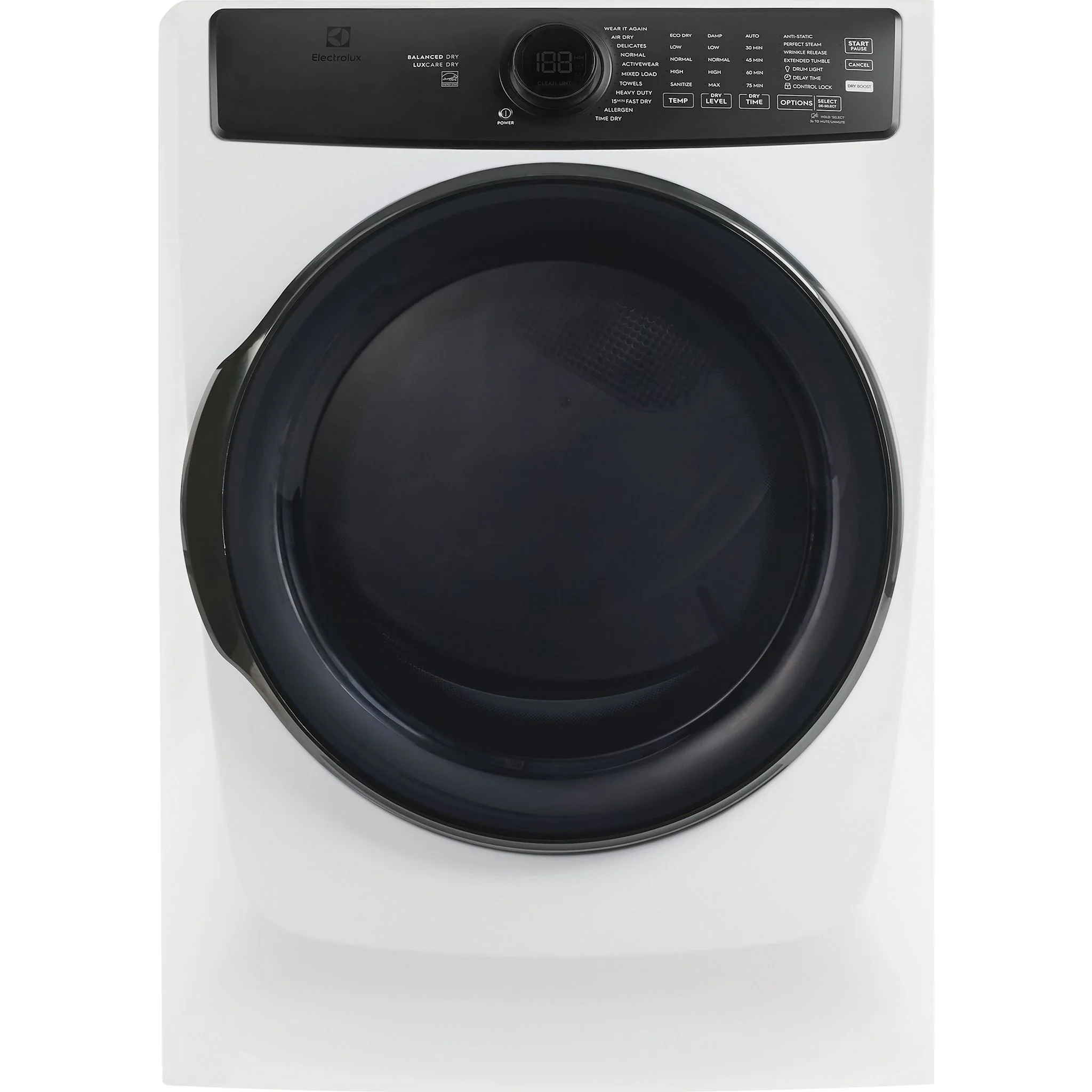 Electrolux Front Load Perfect Steam™ Gas Dryer with LuxCare® Dry and Instant Refresh – 8.0 Cu. Ft. - White (ELFG7738MW)