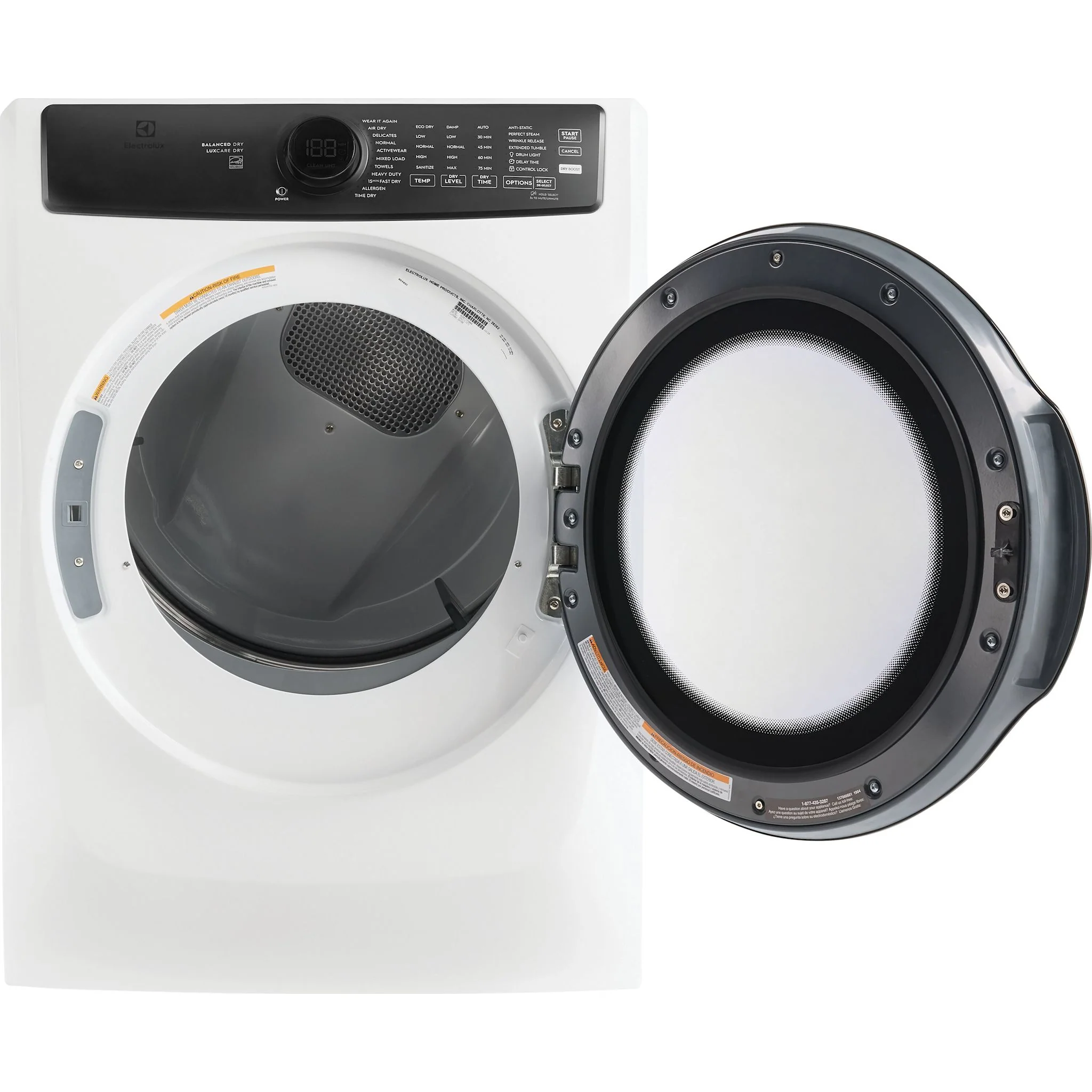 Electrolux Front Load Perfect Steam™ Gas Dryer with LuxCare® Dry and Instant Refresh – 8.0 Cu. Ft. - White (ELFG7738MW) - Image 7