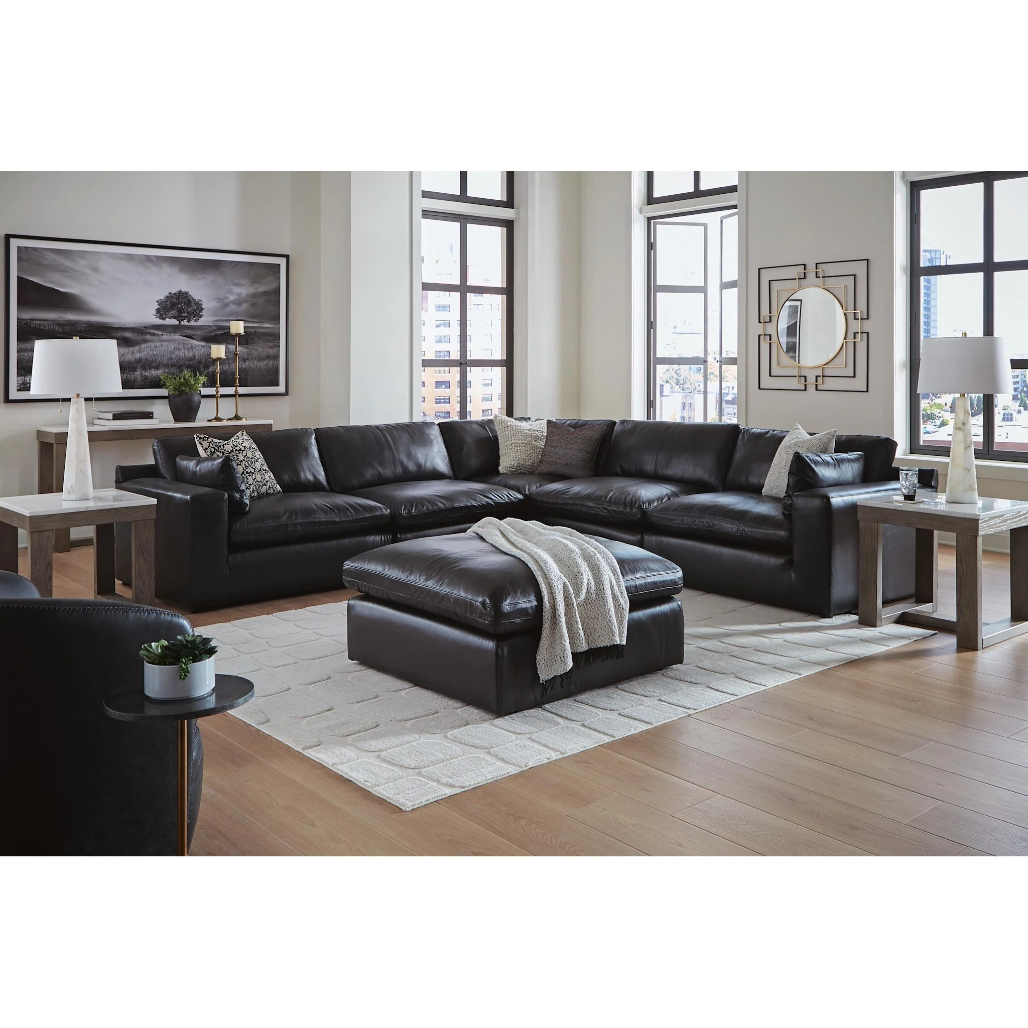 Emilia Cloud Collection 5 Piece Modular Sectional - Image 12