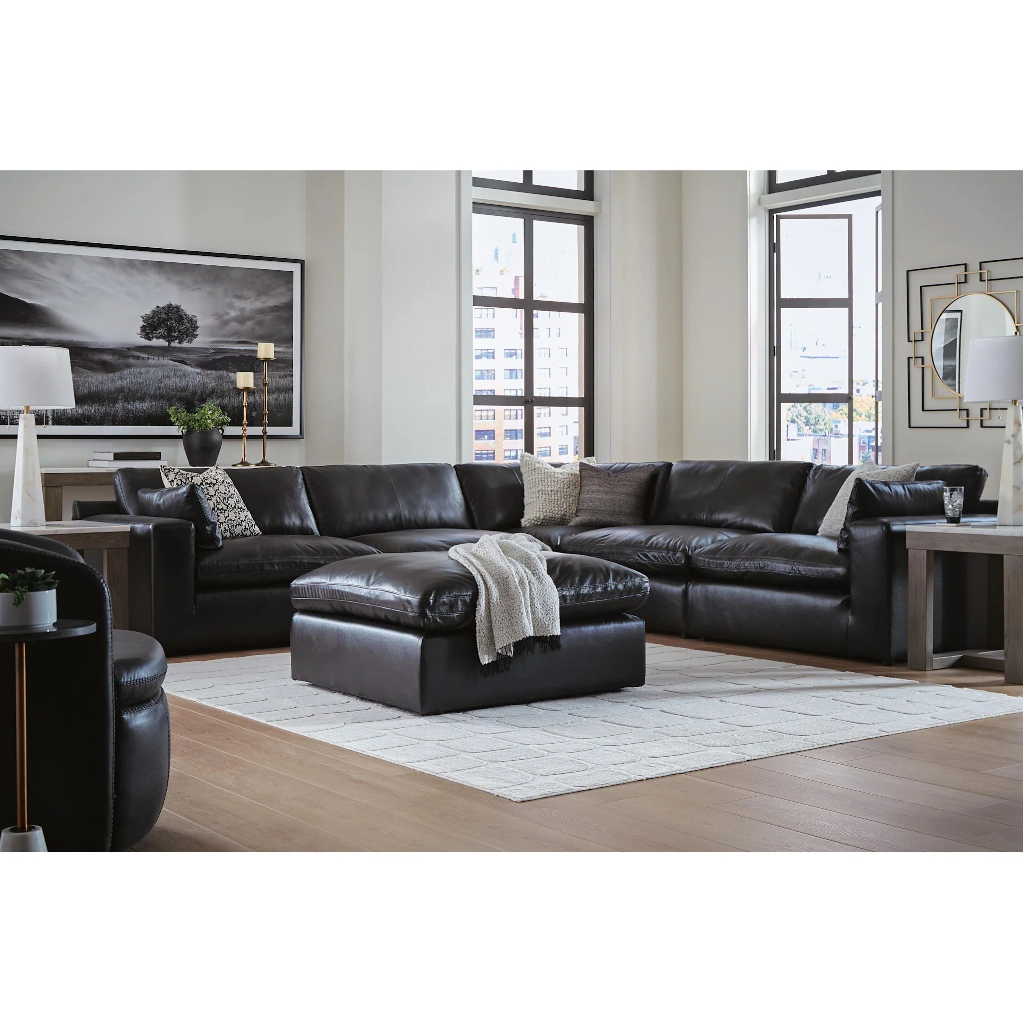 Emilia Cloud Collection 5 Piece Modular Sectional - Image 14