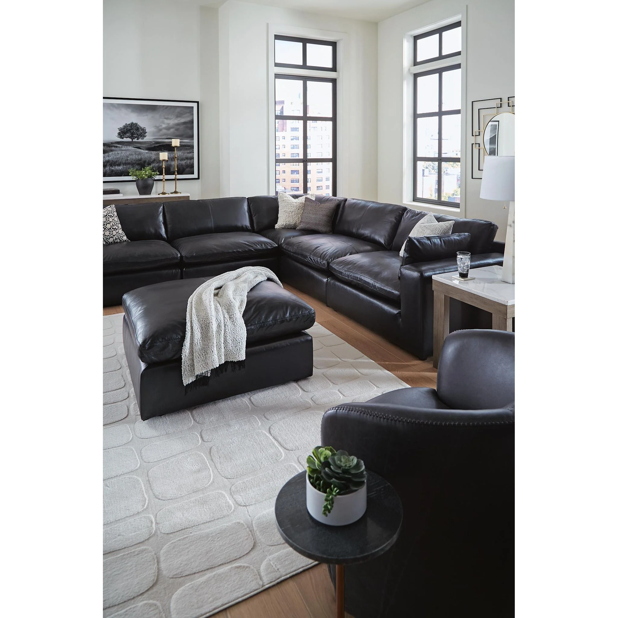 Emilia Cloud Collection 5 Piece Modular Sectional - Image 15