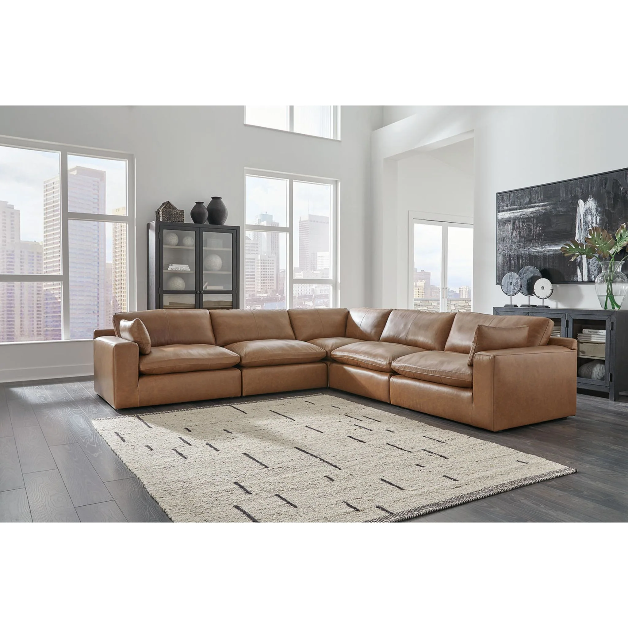 Emilia Cloud Collection 5 Piece Modular Sectional - Image 21