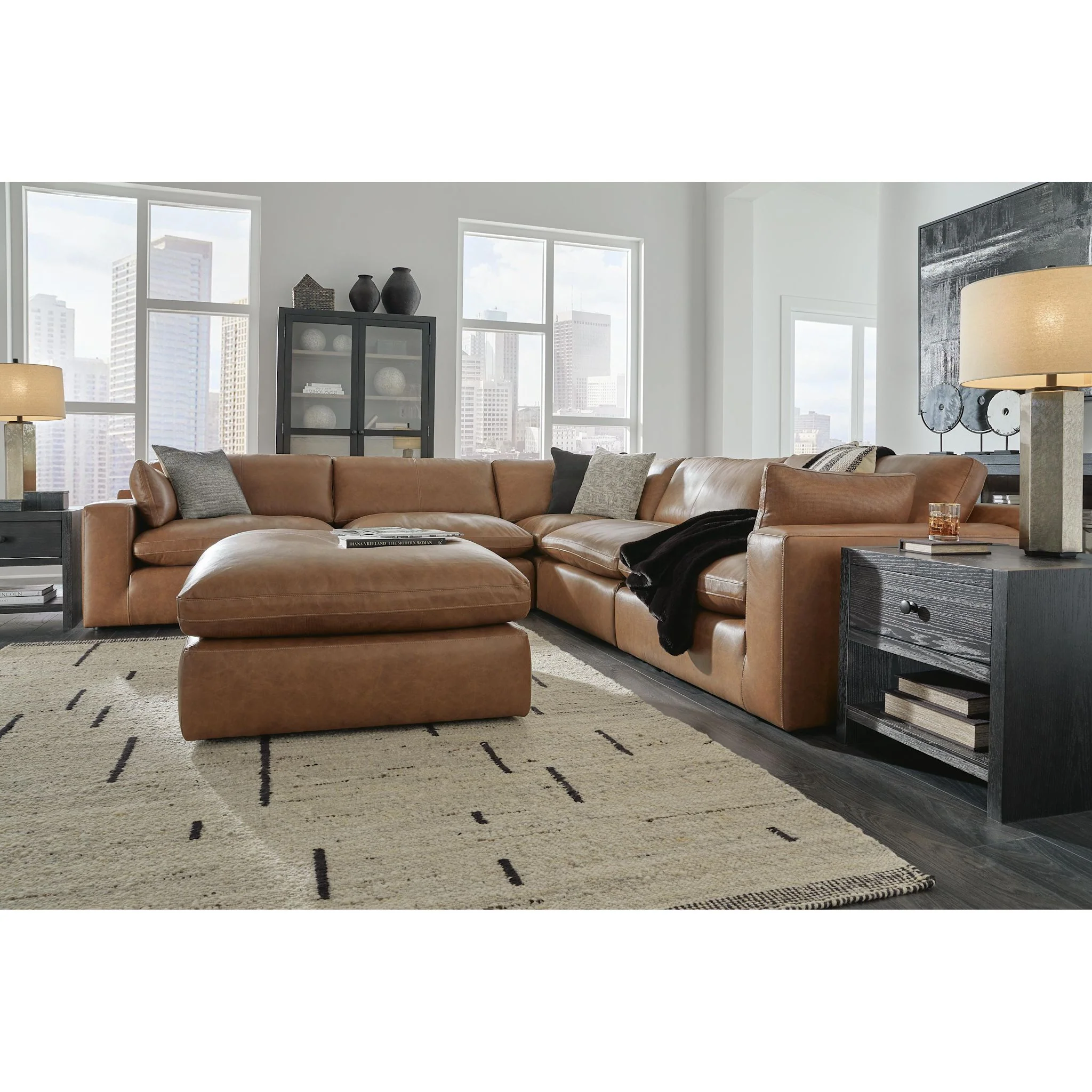 Emilia Cloud Collection 5 Piece Modular Sectional - Image 29
