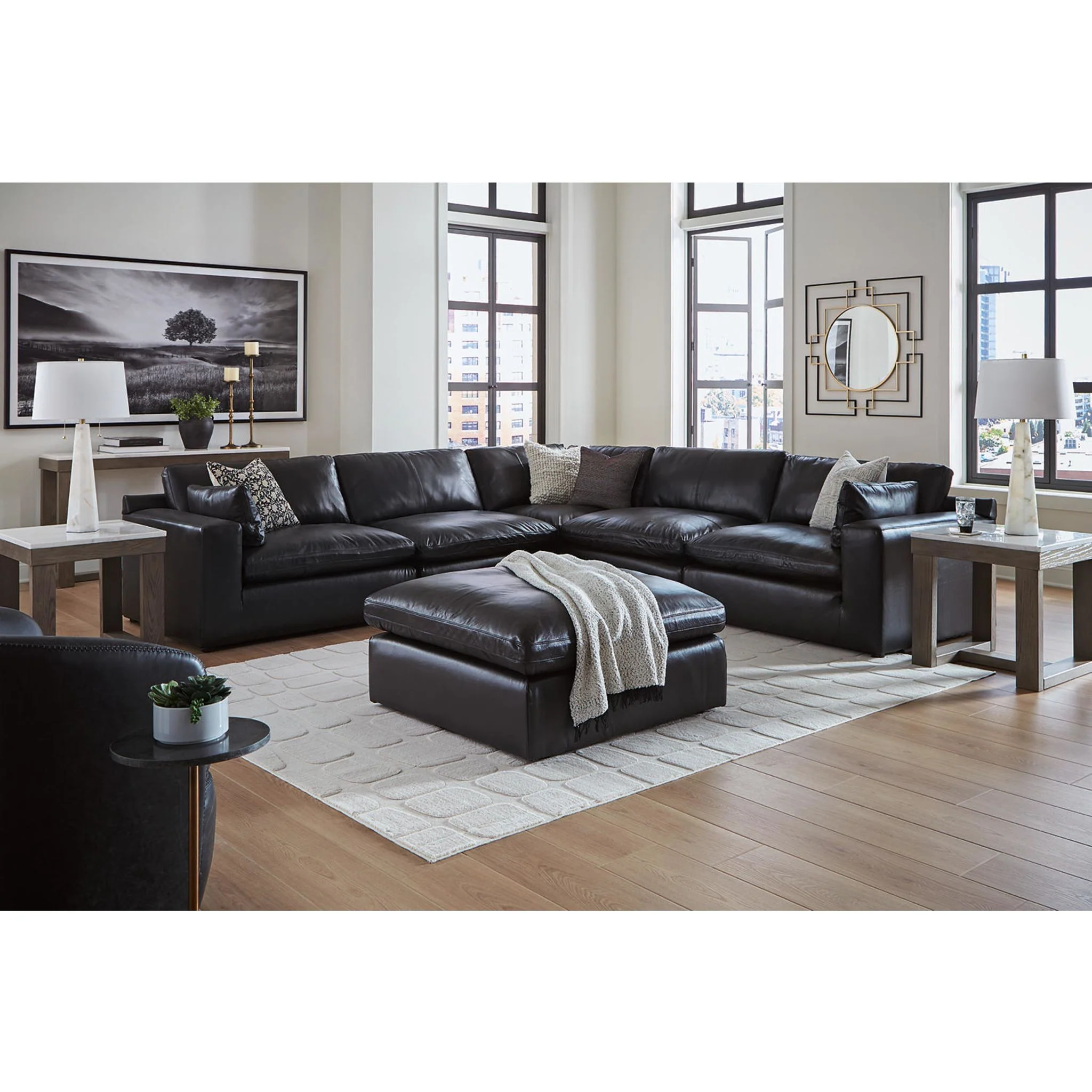 Emilia Cloud Collection 5 Piece Modular Sectional - Image 3